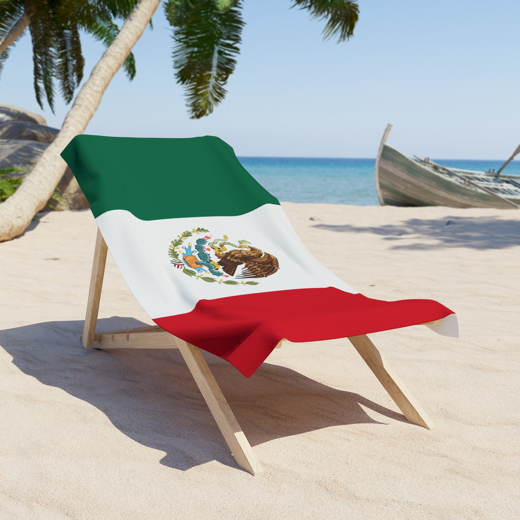Toalla de playa de la bandera de México | Calidad y duradera - 2 tamaños | Orgullo mexicano | Regalo para mexicanos