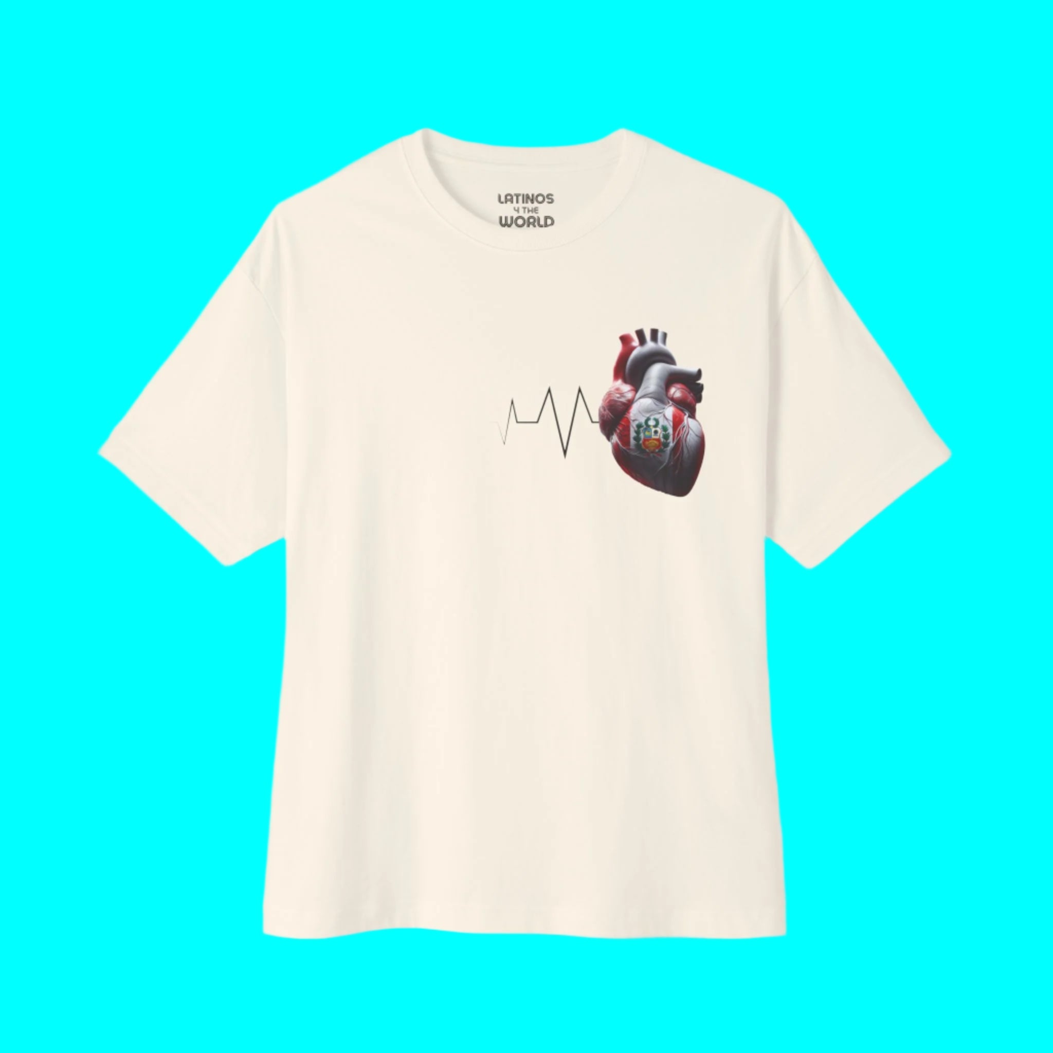 PERU Always In My Heart T-shirt | Peruvian Heartbeat Corazon | Latino Pride Funny Viral Tees