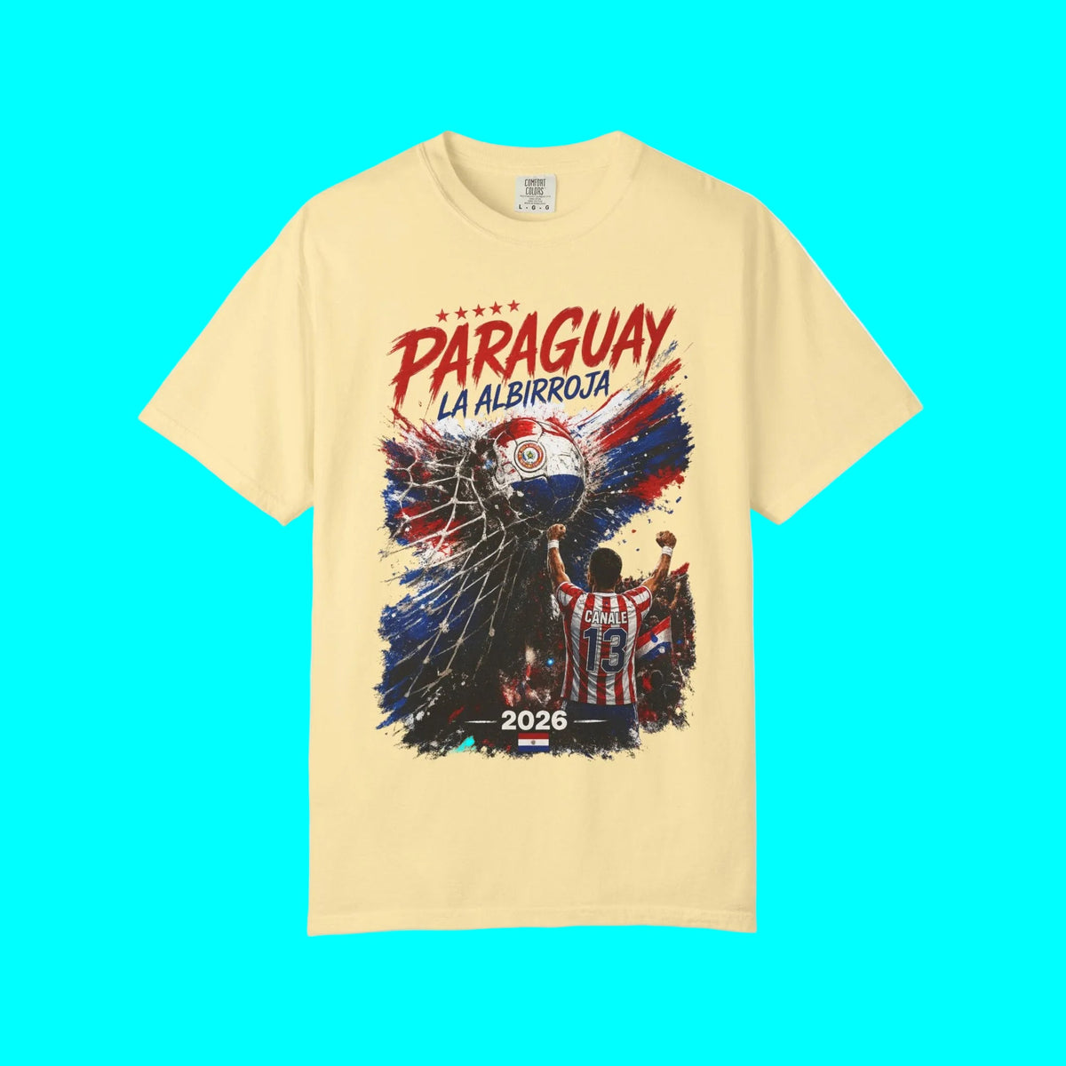 Viva Paraguay La Albirroja 2026 Soccer Fan T-shirt | World Knockout Rounds Viral Latino Tees | Heavyweight Cotton