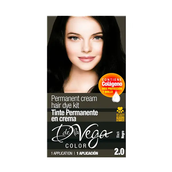 D De La Vega Tinte de Cabello 2.0 Negro 1Aplicación 1 Aplicación