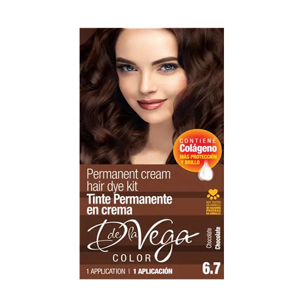 Tinte para el cabello D De La Vega 6.7 Chocolate 1 aplicación