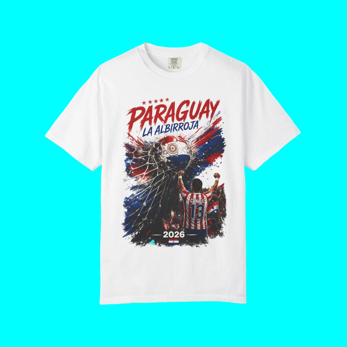 Viva Paraguay La Albirroja 2026 Soccer Fan T-shirt | World Knockout Rounds Viral Latino Tees | Heavyweight Cotton