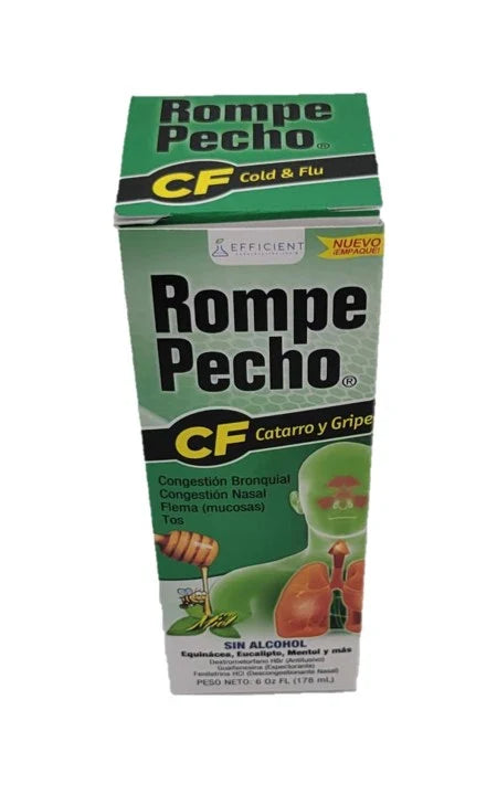 Rompe Pecho - Jarabe para la tos y gripe (verde) 6 oz