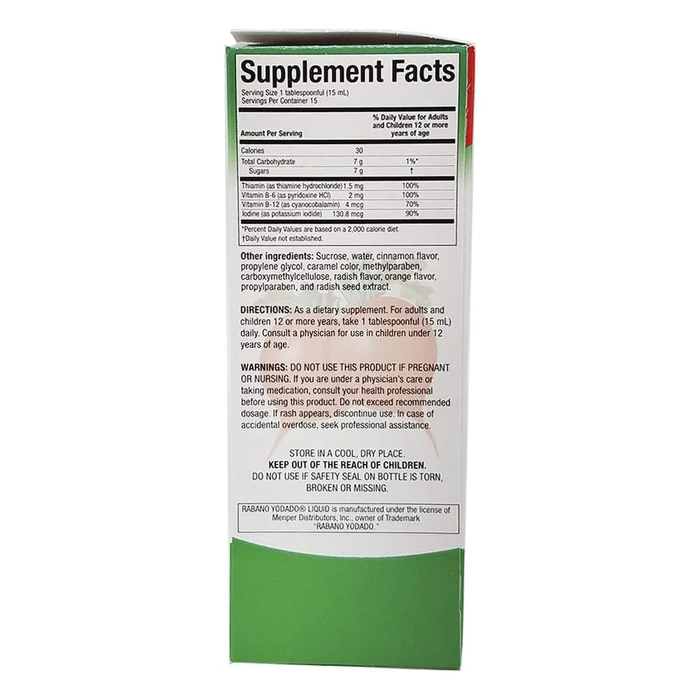 Rabano Yodado Liq Suplemento Dietético 8 oz