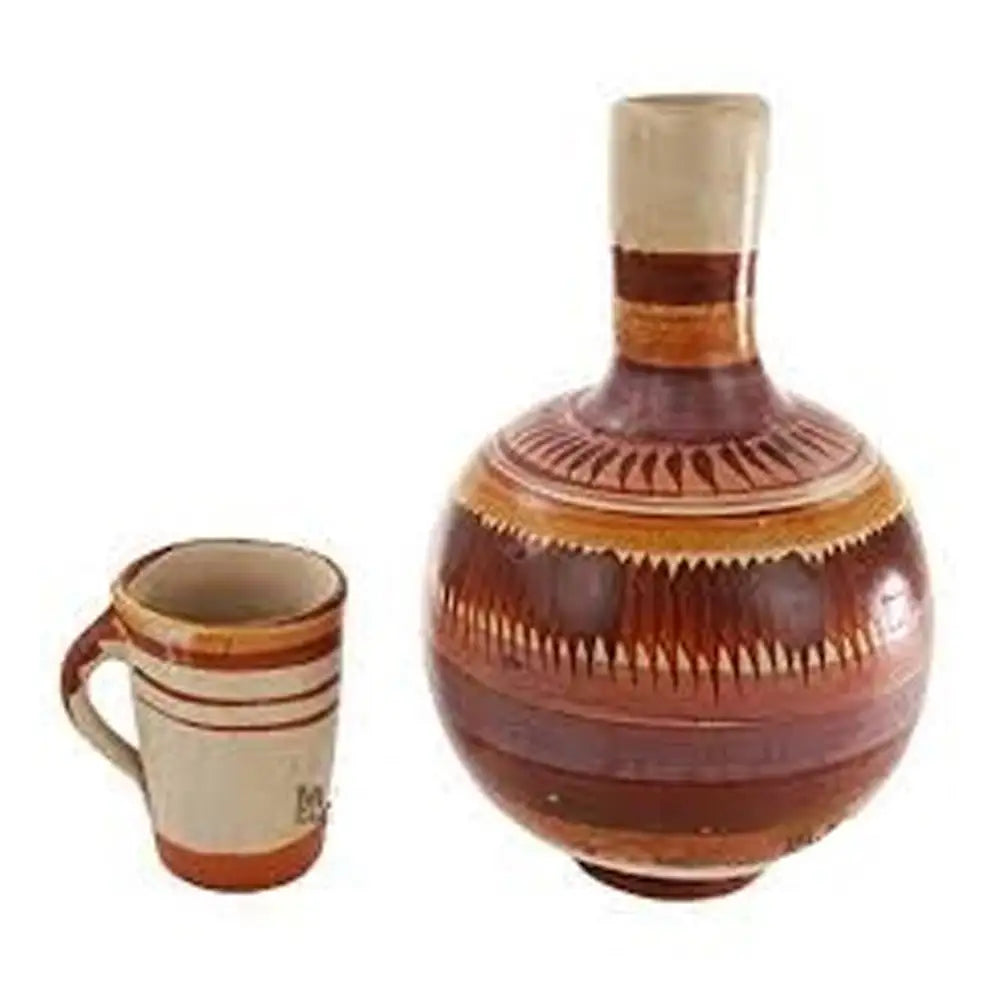 Botellón de barro con jarra de 16 oz (4 cuartos de galón)