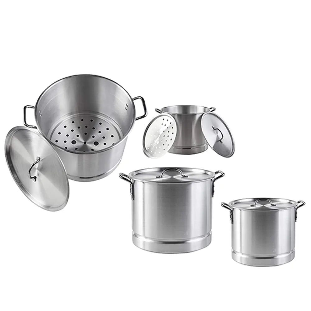 Juego de vaporeras de aluminio Imusa (8, 12, 16, 20 cuartos) Juego de 4 ollas
