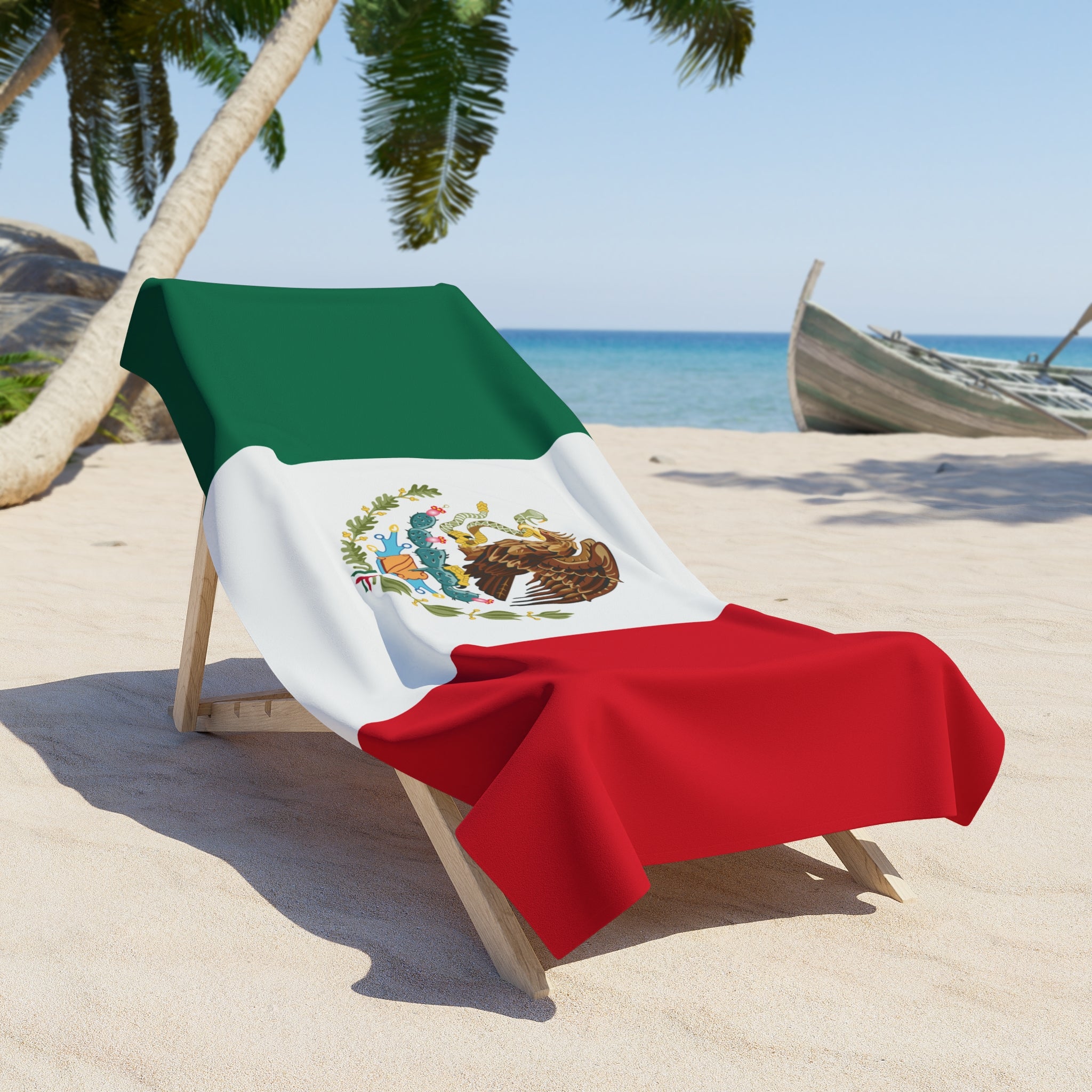 Toalla de playa de la bandera de México | Calidad y duradera - 2 tamaños | Orgullo mexicano | Regalo para mexicanos