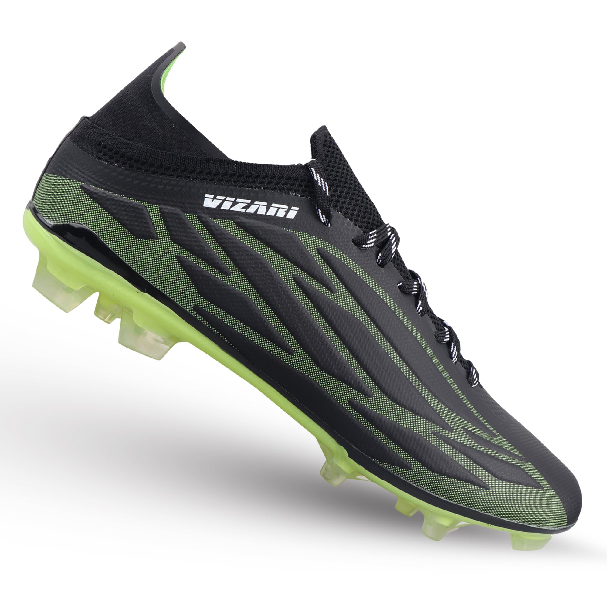 Provo Adult Firm Ground Soccer Cleats - Black/Lime