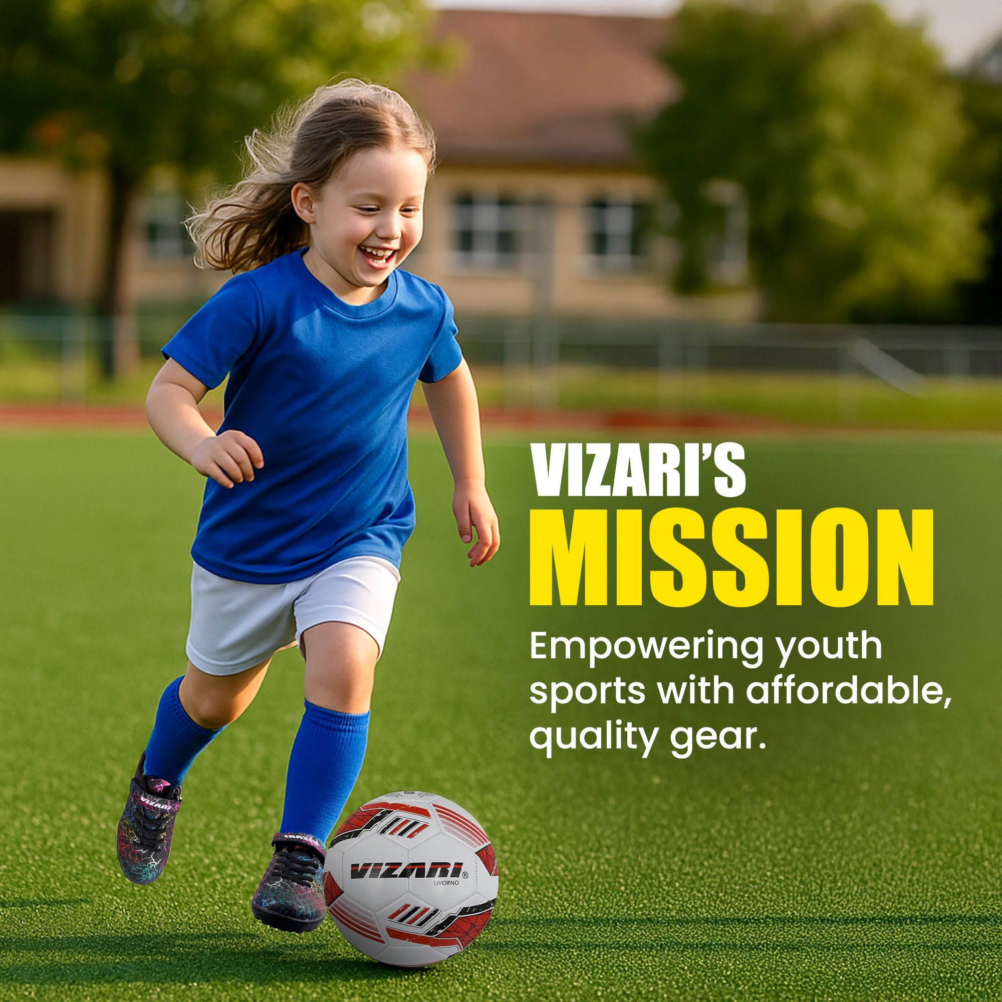 Zodiac Velcro Junior Turf Soccer Shoes - Black
