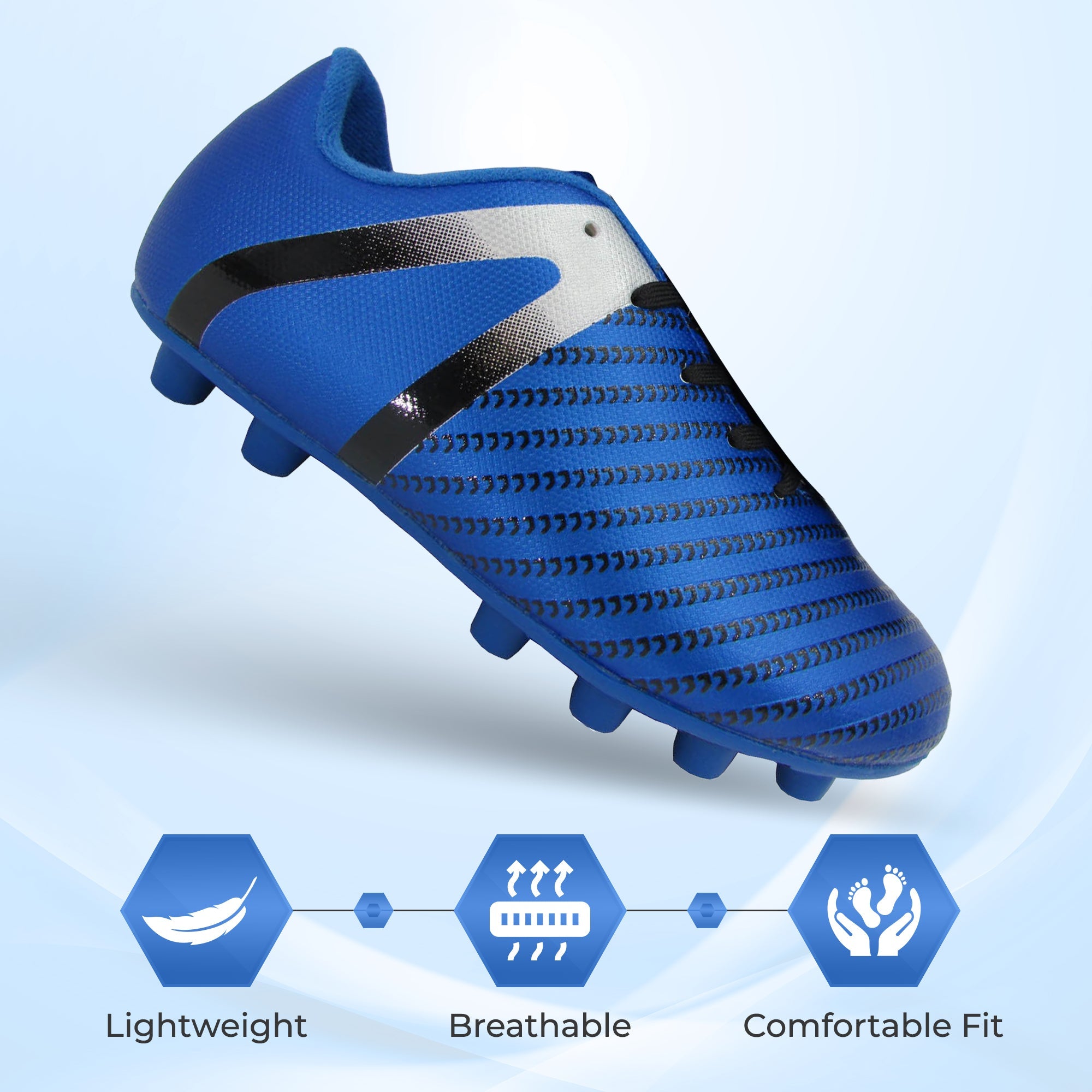 Impact Firm Ground Soccer Shoes -Blue/Silver