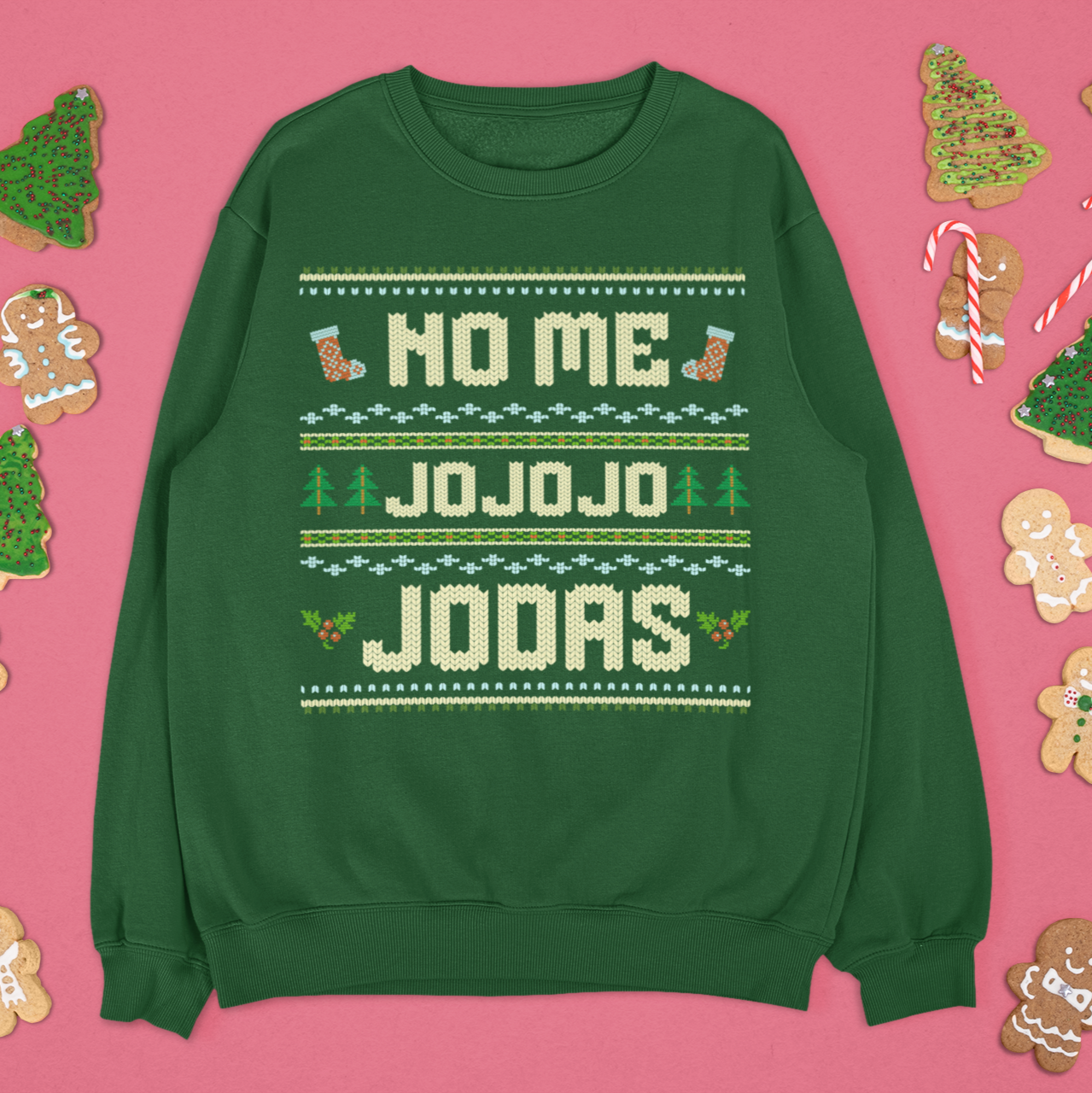 Sudadera Fea Navideña con cuello redondo "No Me Jo Jo Jodas" | Española Latina Divertida | 3 colores