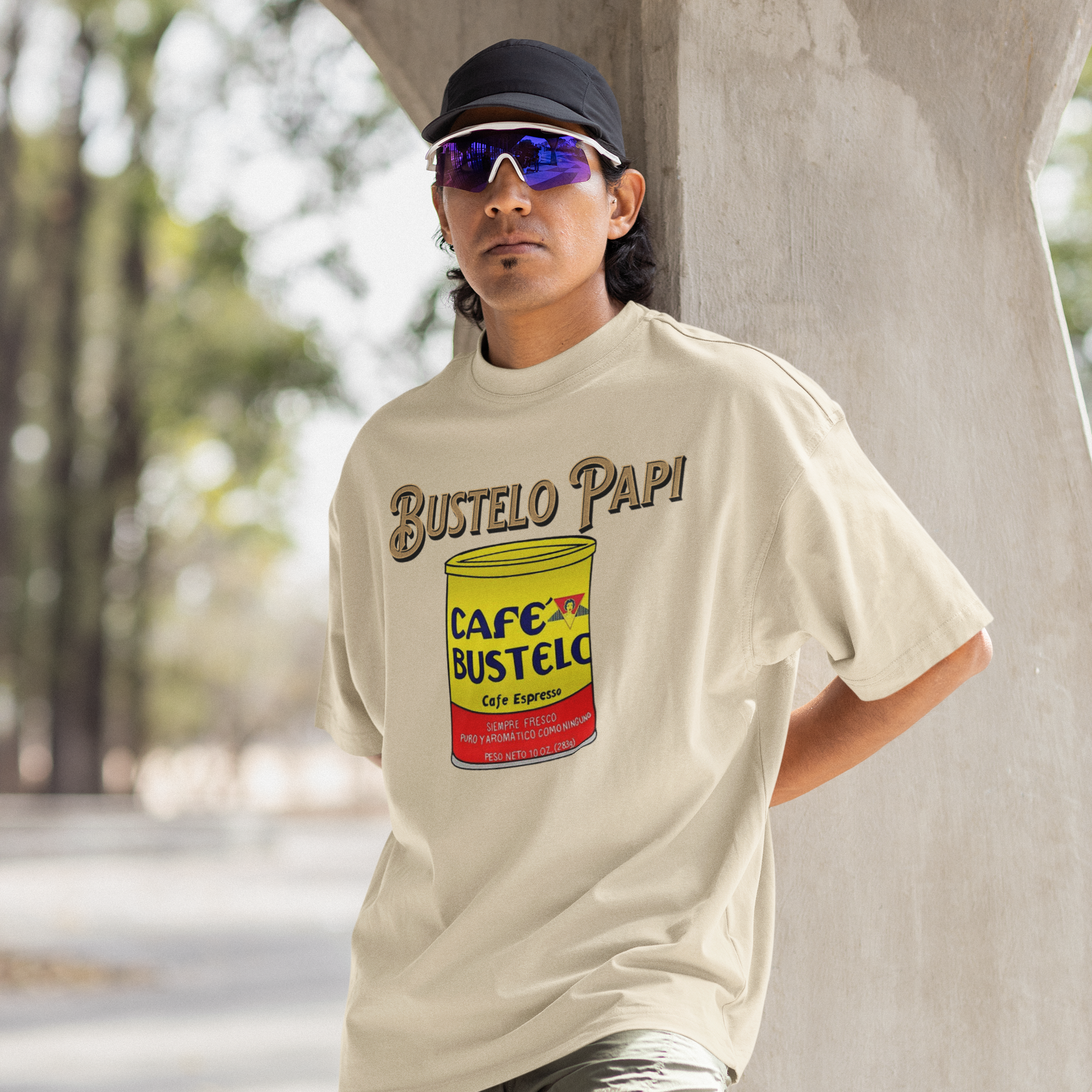 Camiseta Bustelo Papi Cafecito Cafe Latino America Lata | Camisetas Latinas Graciosas Virales | 3 Colores