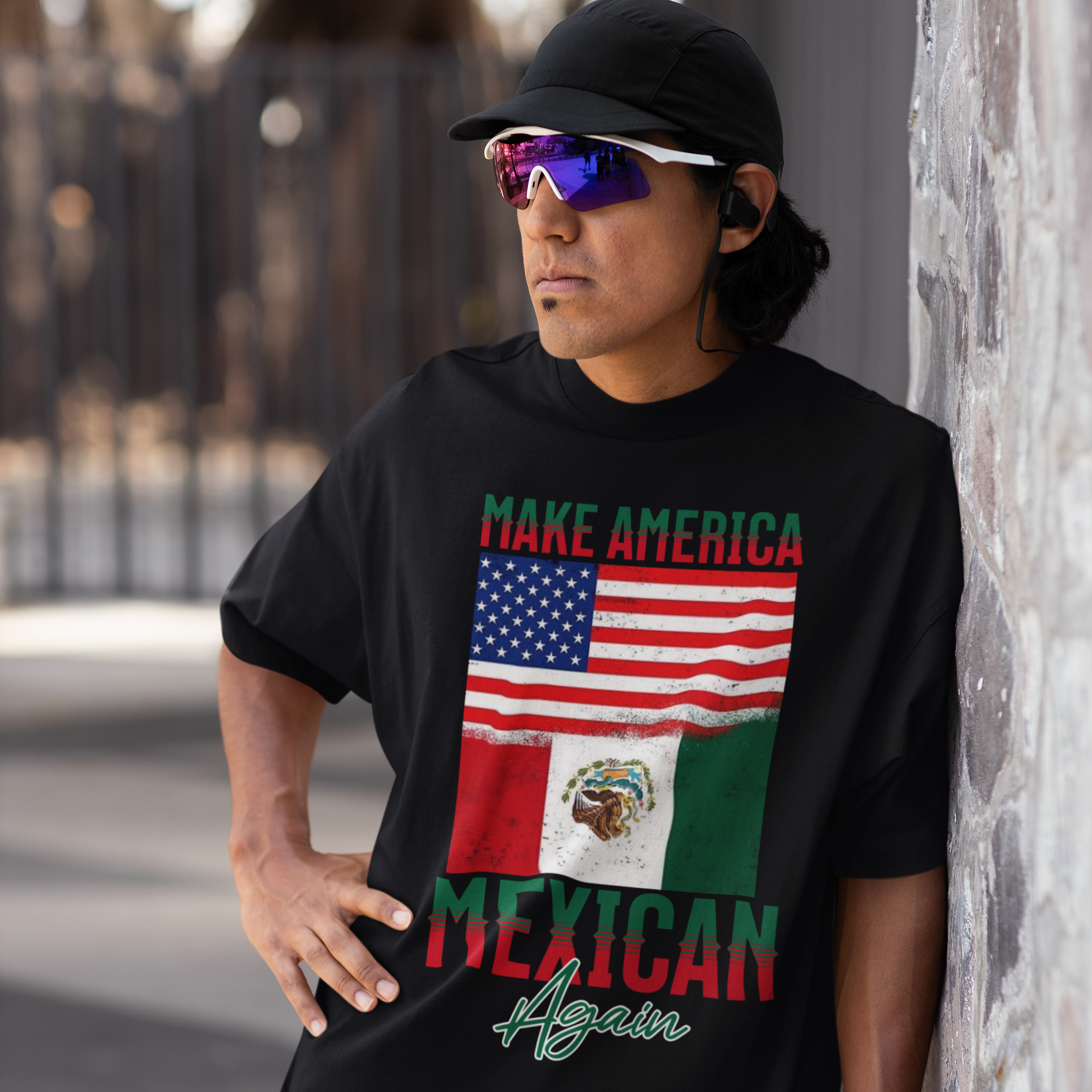 Camiseta "Haz América Mexicana de Nuevo" | Banderas de México y EE. UU. Camisetas Latinas Virales | 3 Colores