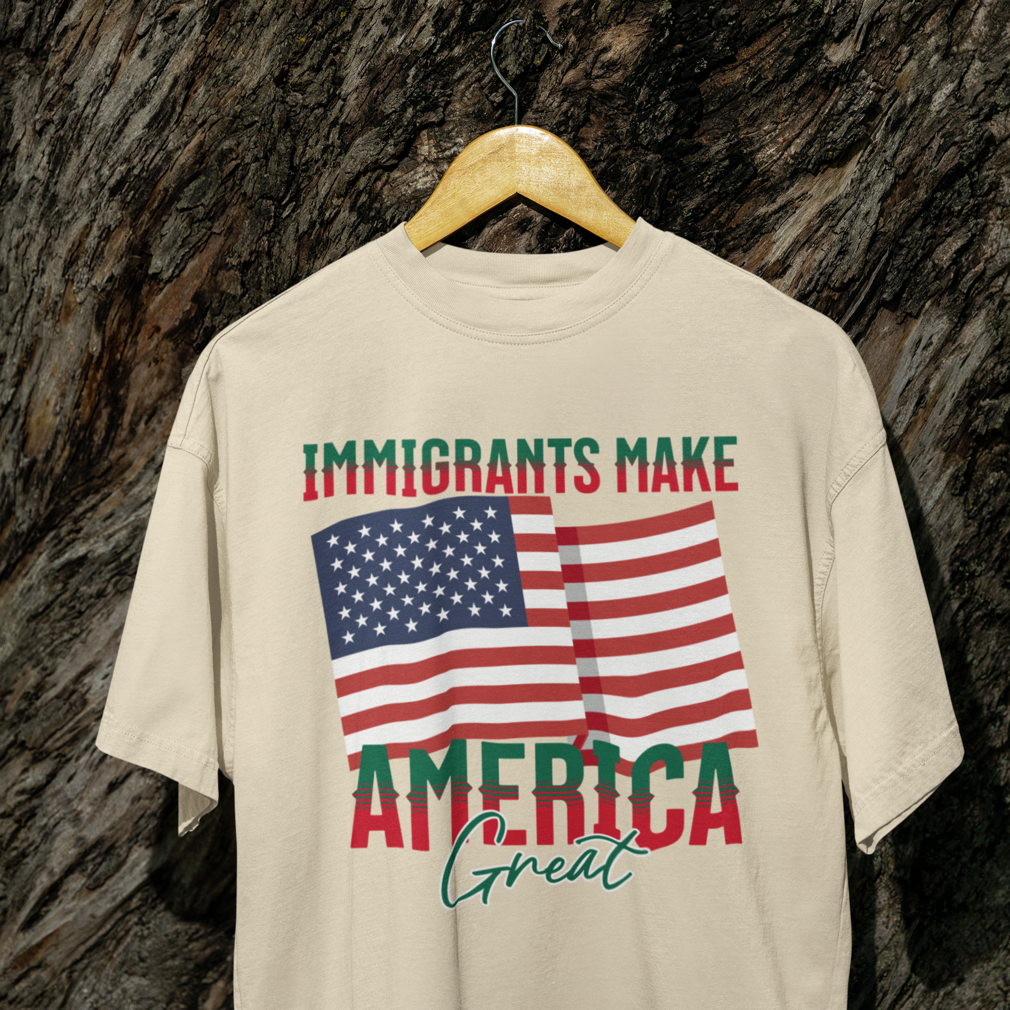 Camiseta "Los inmigrantes hacen grande a Estados Unidos" | Camisetas virales latinas | 3 colores