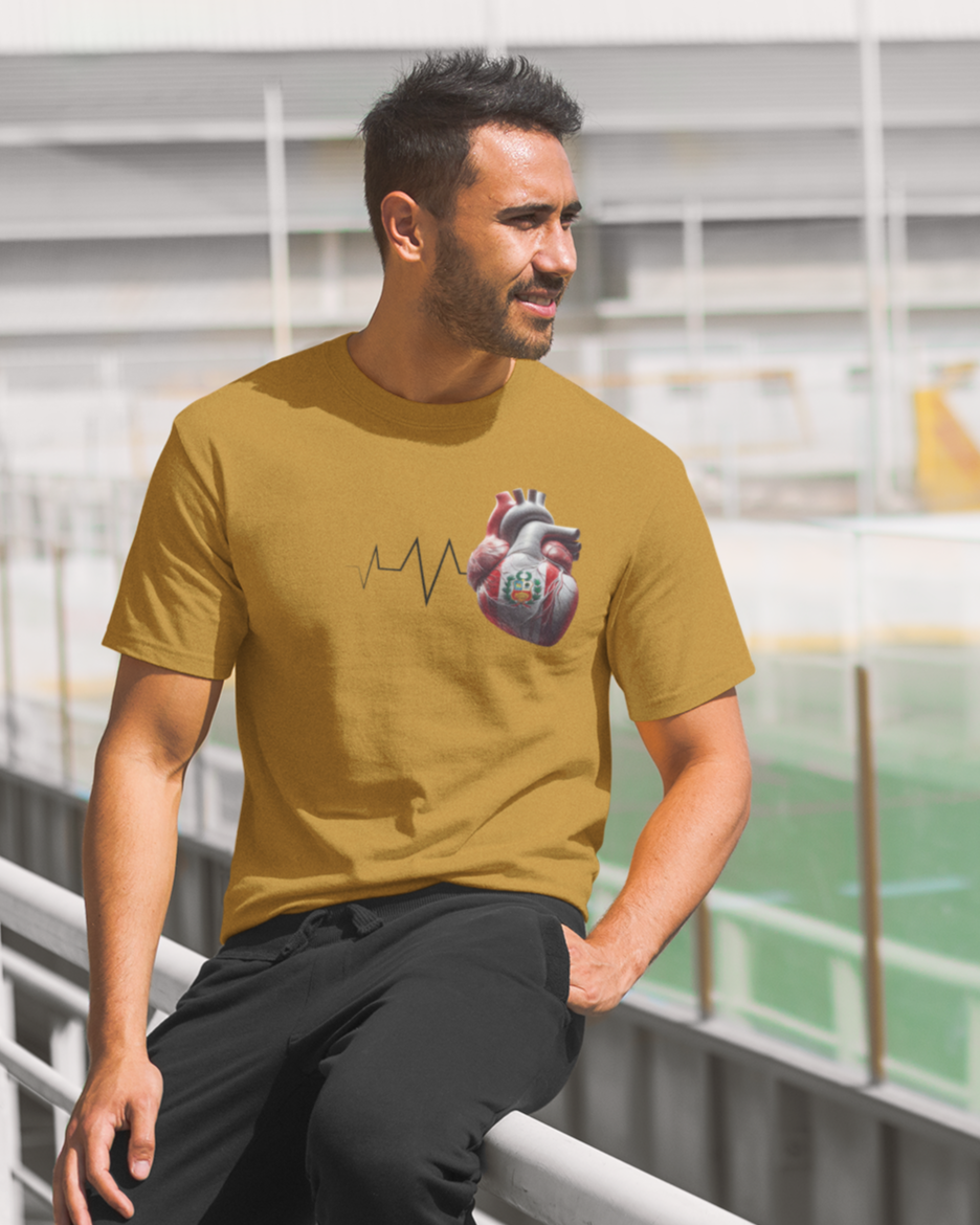 PERU Always In My Heart T-shirt | Peruvian Heartbeat Corazon | Latino Pride Funny Viral Tees