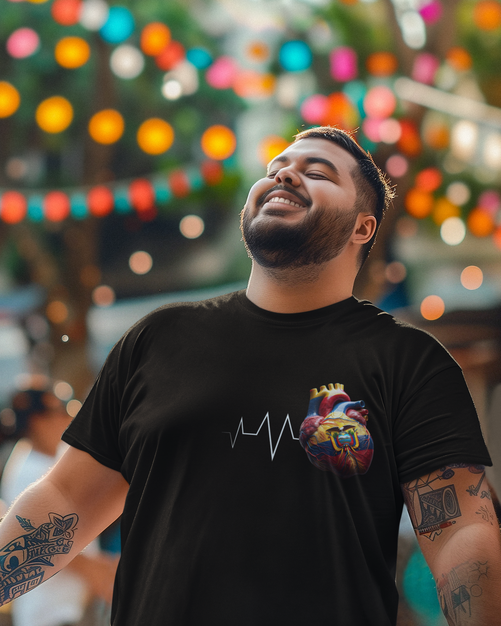 ECUADOR Always In My Heart T-shirt | Ecuadorian Heartbeat Corazon | Latino Pride Funny Viral Tees