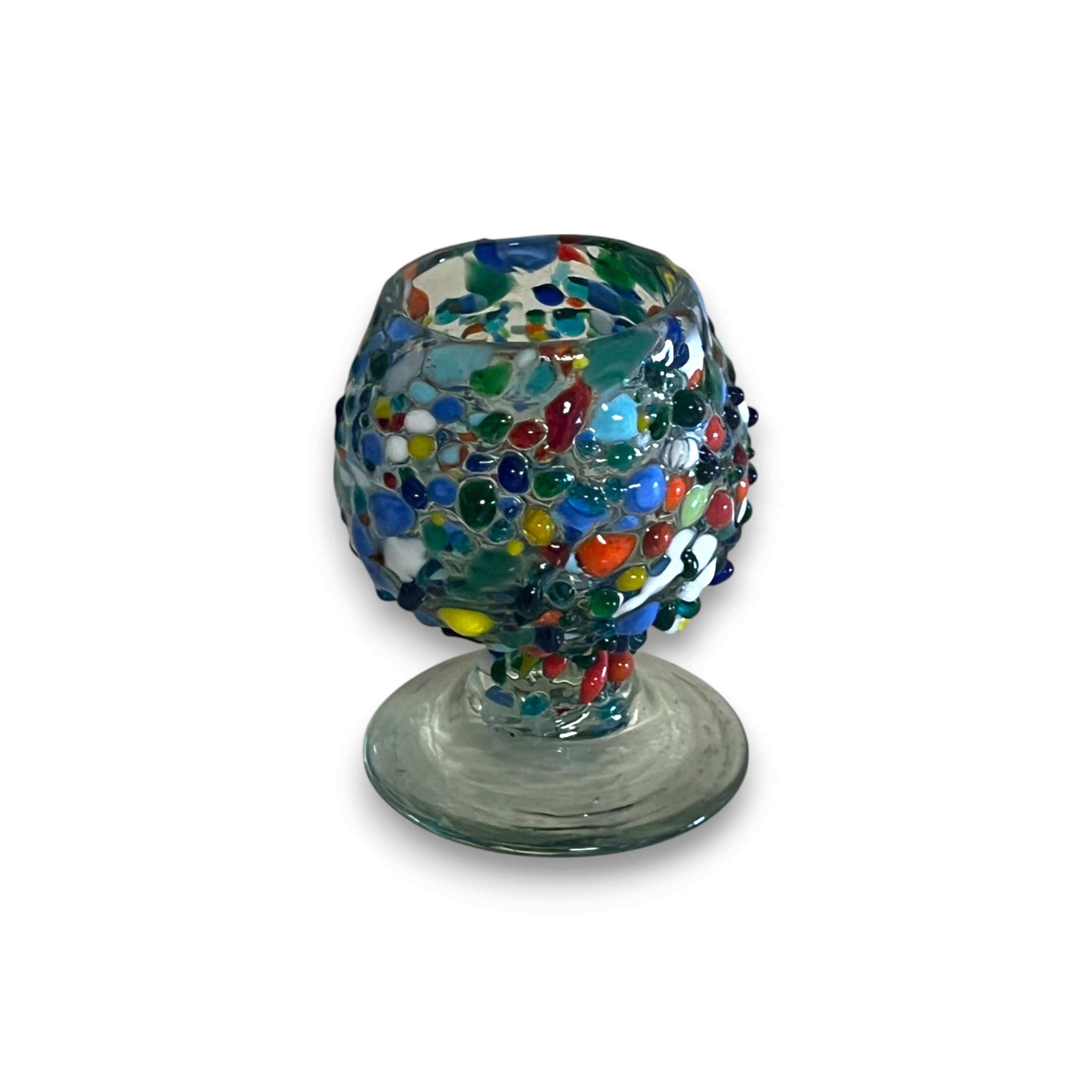 Vaso Tequilero Confeti Rock | Vaso tipo coñac mexicano hecho a mano