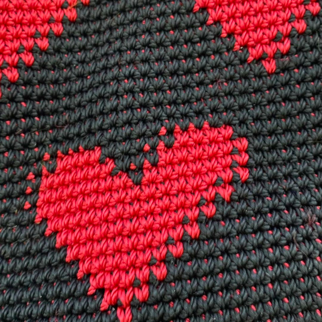 Bolso cruzado Catalina Hearts de ganchillo, pieza única - México