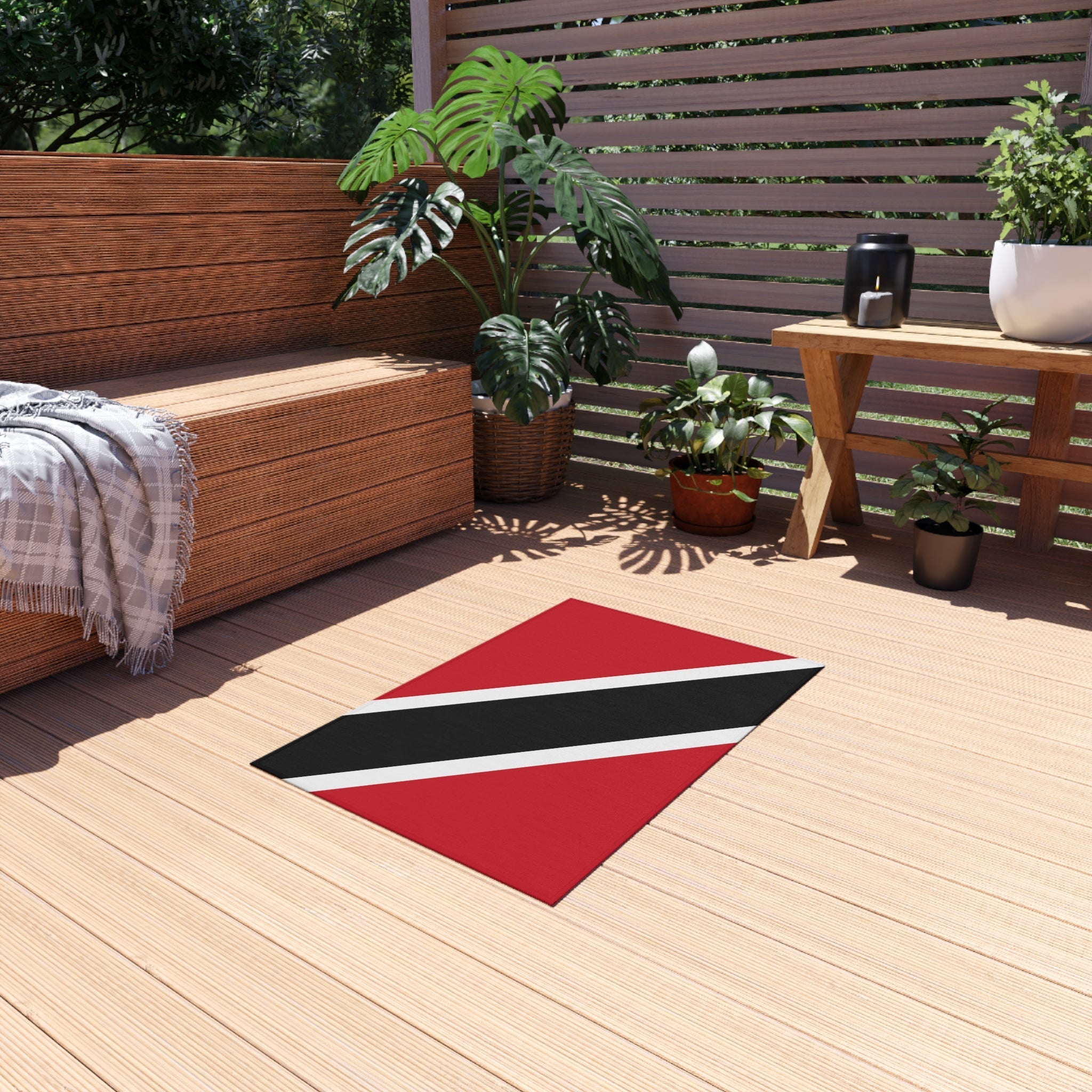 Alfombra Antideslizante para Exteriores con Bandera de Trinidad y Tobago | Chaguanas | San Fernando | 24"x36"