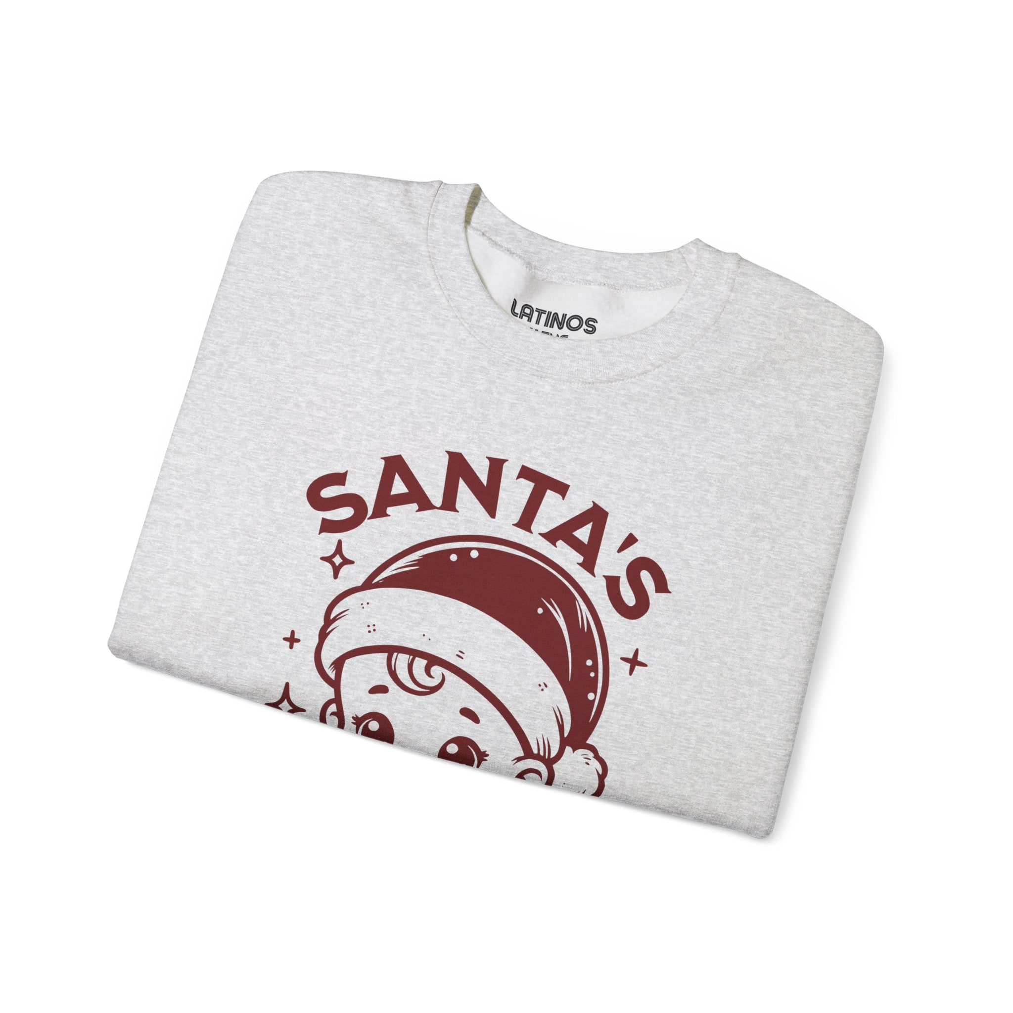 Sudadera divertida y cómoda de cuello redondo "La Chismosa Pequeña de Santa" para mujer | 3 colores