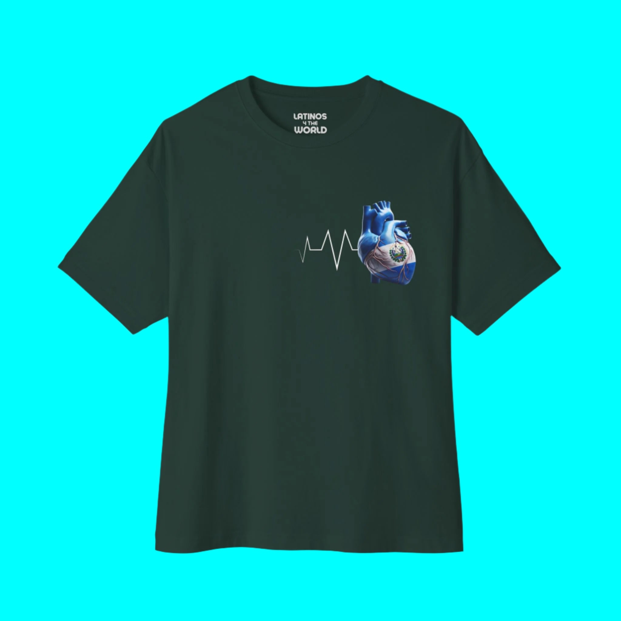 EL SALVADOR Always In My Heart T-shirt | Salvadorian Heartbeat Corazon | Latino Pride Funny Viral Tees