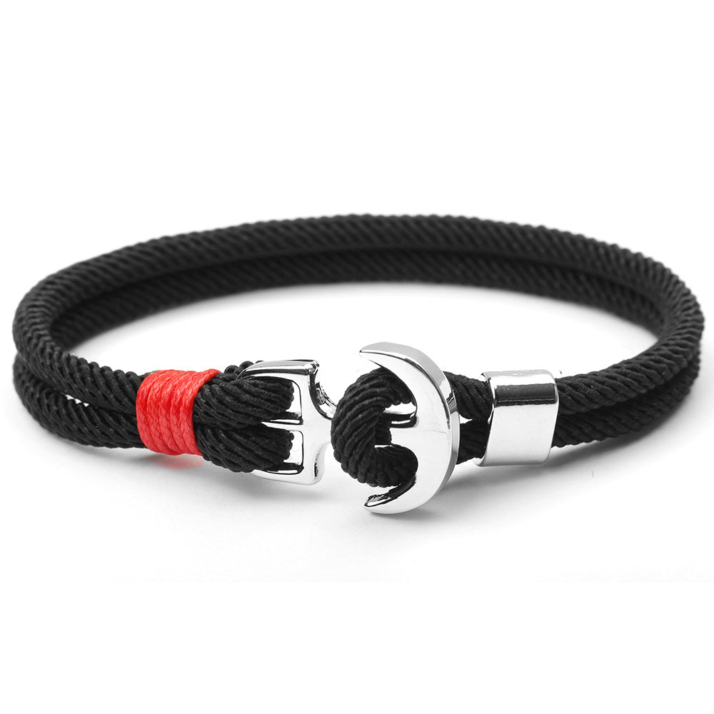 Amazing Multilayer Anchor Bracelets Charm Survival Rope Chain Fashion Jewelry Bracelet Men For Women Best Gift