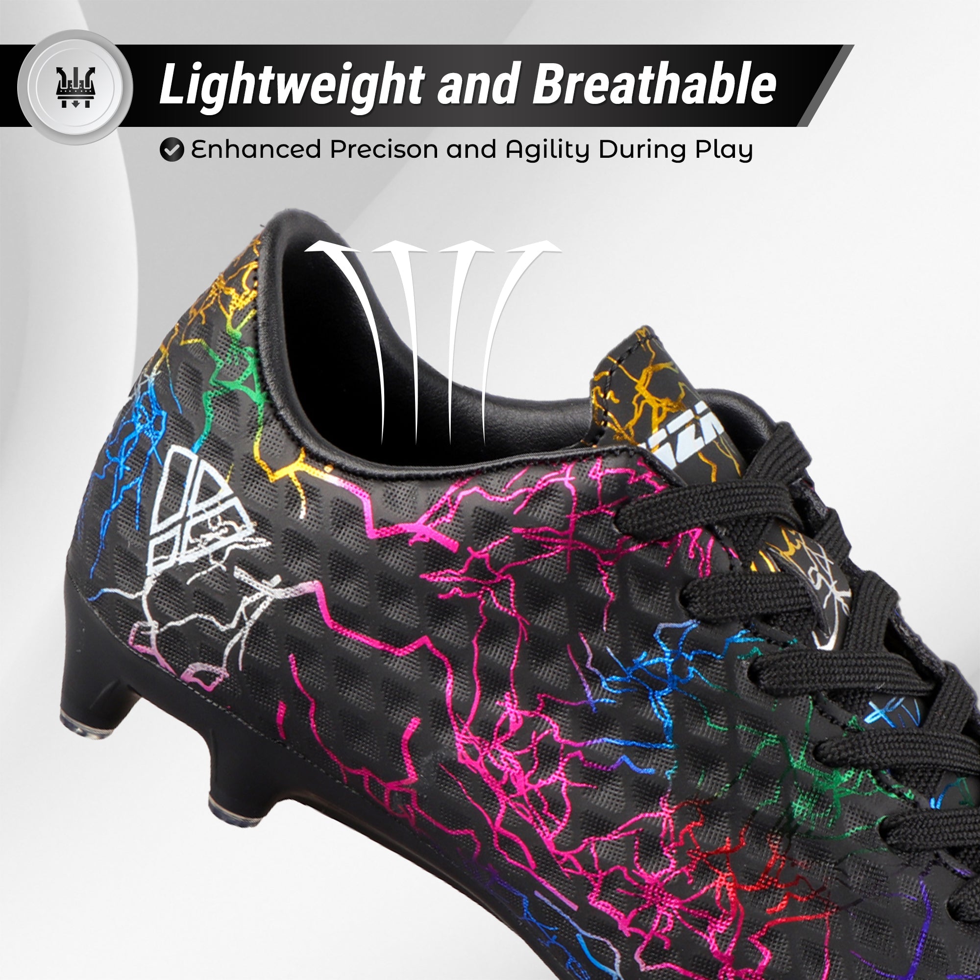 Zodiac JR. Firm Ground Soccer Shoes -Black