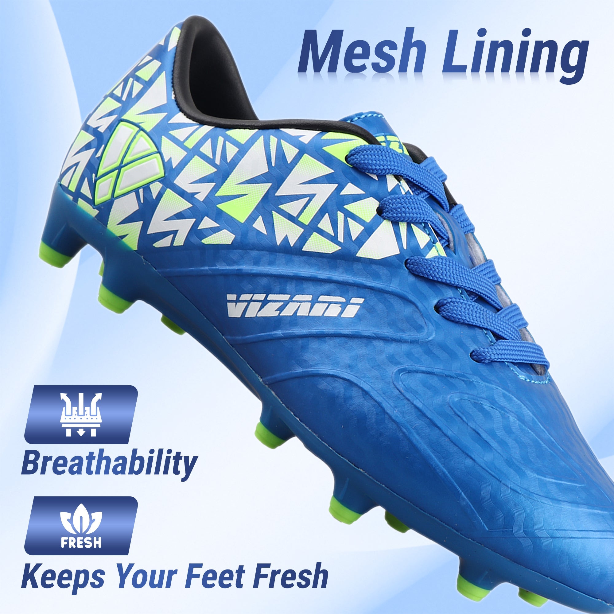 Pismo Junior Firm Ground Soccer Cleats - Blue