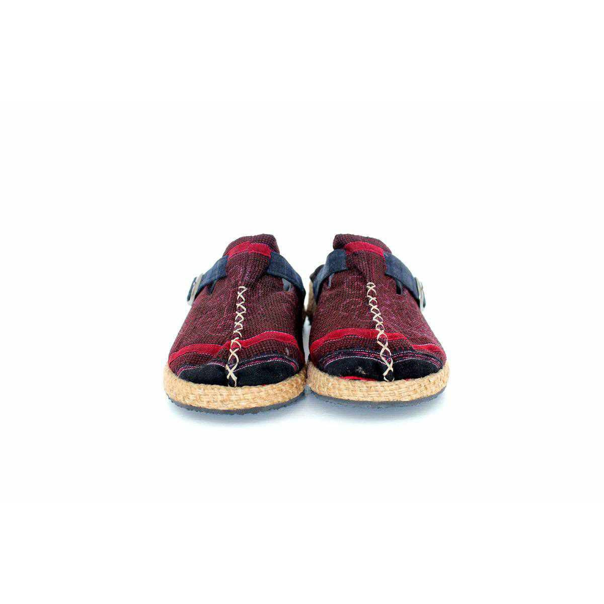 Vintage Hmong Textile Boho Upcycled Slip On Shoes - Thailand