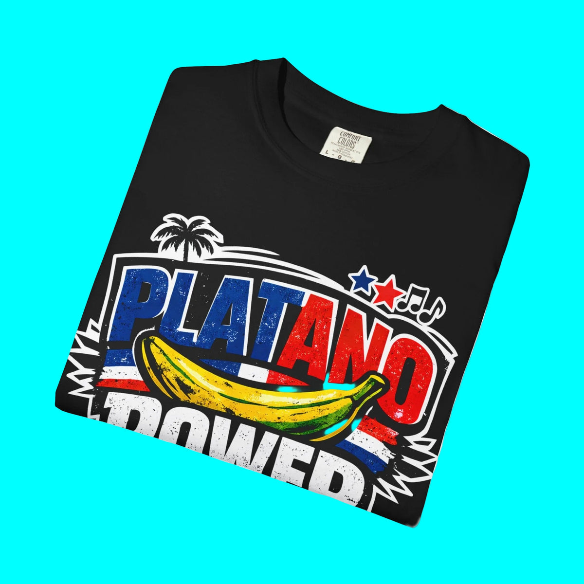 PLATANO POWER, Team Dominican Republic T-shirt | DR Baseball USA Funny Viral Latino Tees | Heavyweight Cotton