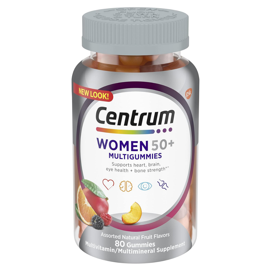 Centrum MultiGummies Multivitamínico para Mujeres 50+ (80 unidades)