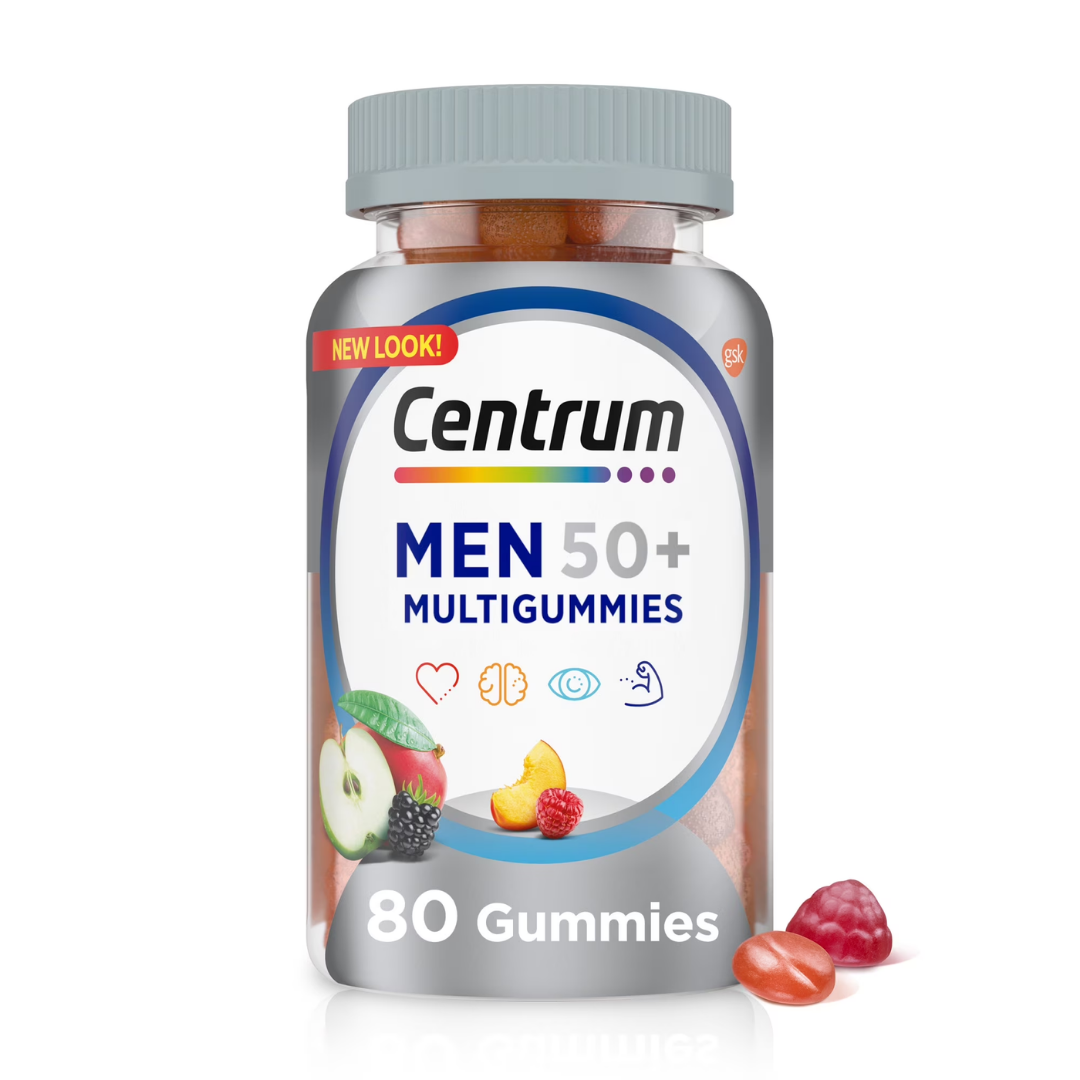 Centrum MultiGummies Hombres 50+ Multivitamínico (80 unidades)