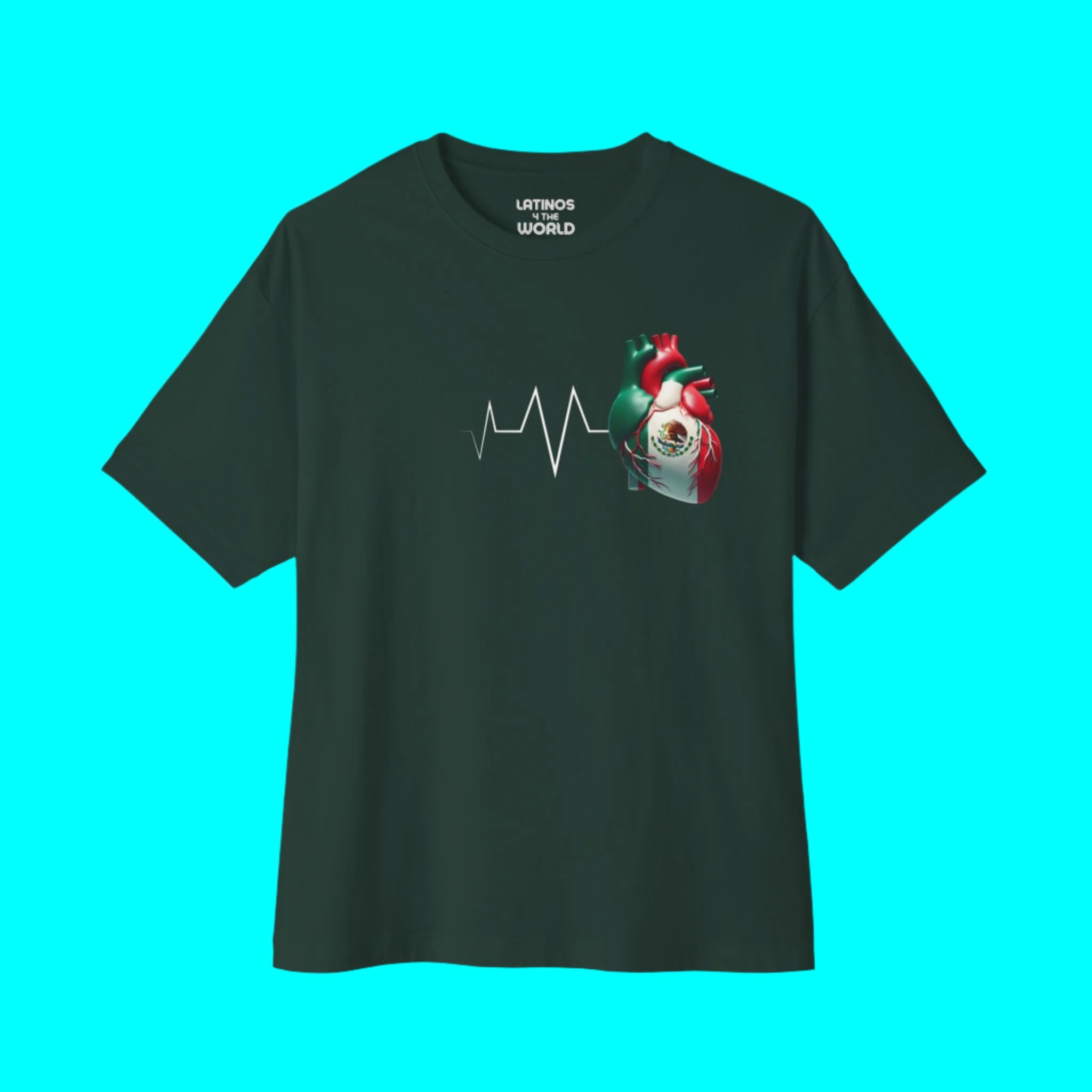 MEXICO Always In My Heart T-shirt | Mexican Heartbeat Corazon | Latino Pride Funny Viral Tees