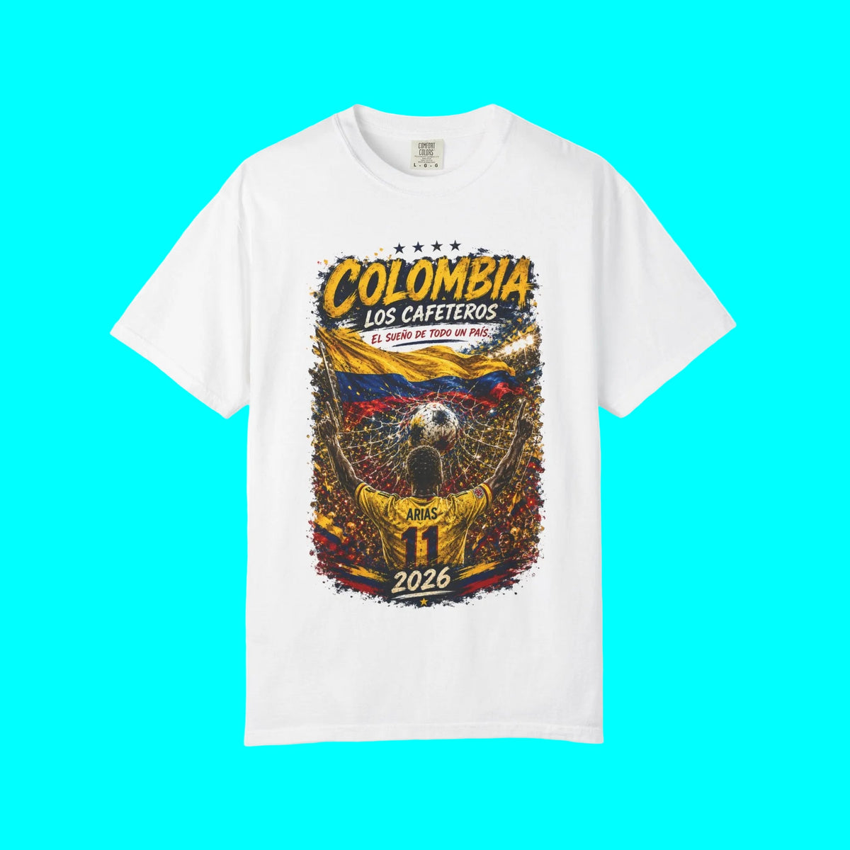 Viva Colombia LOS CAFETEROS 2026 Soccer Fan T-shirt | World Knockout Rounds Viral Latino Tees | Heavyweight Cotton