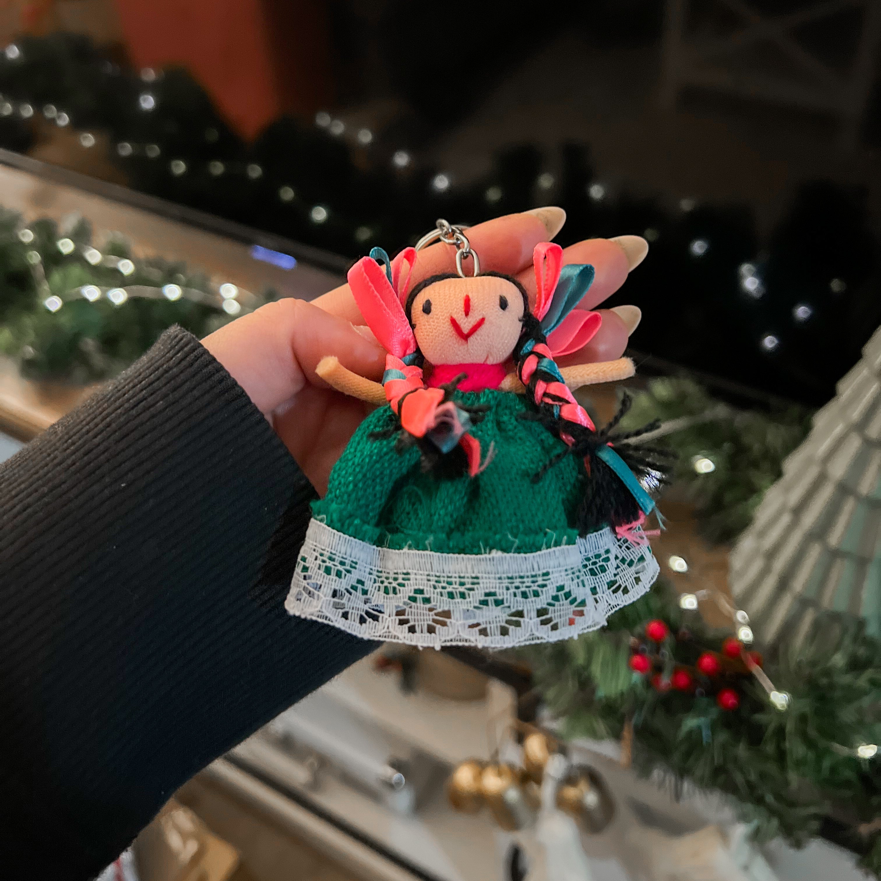 Llavero de muñeca lelé mexicana