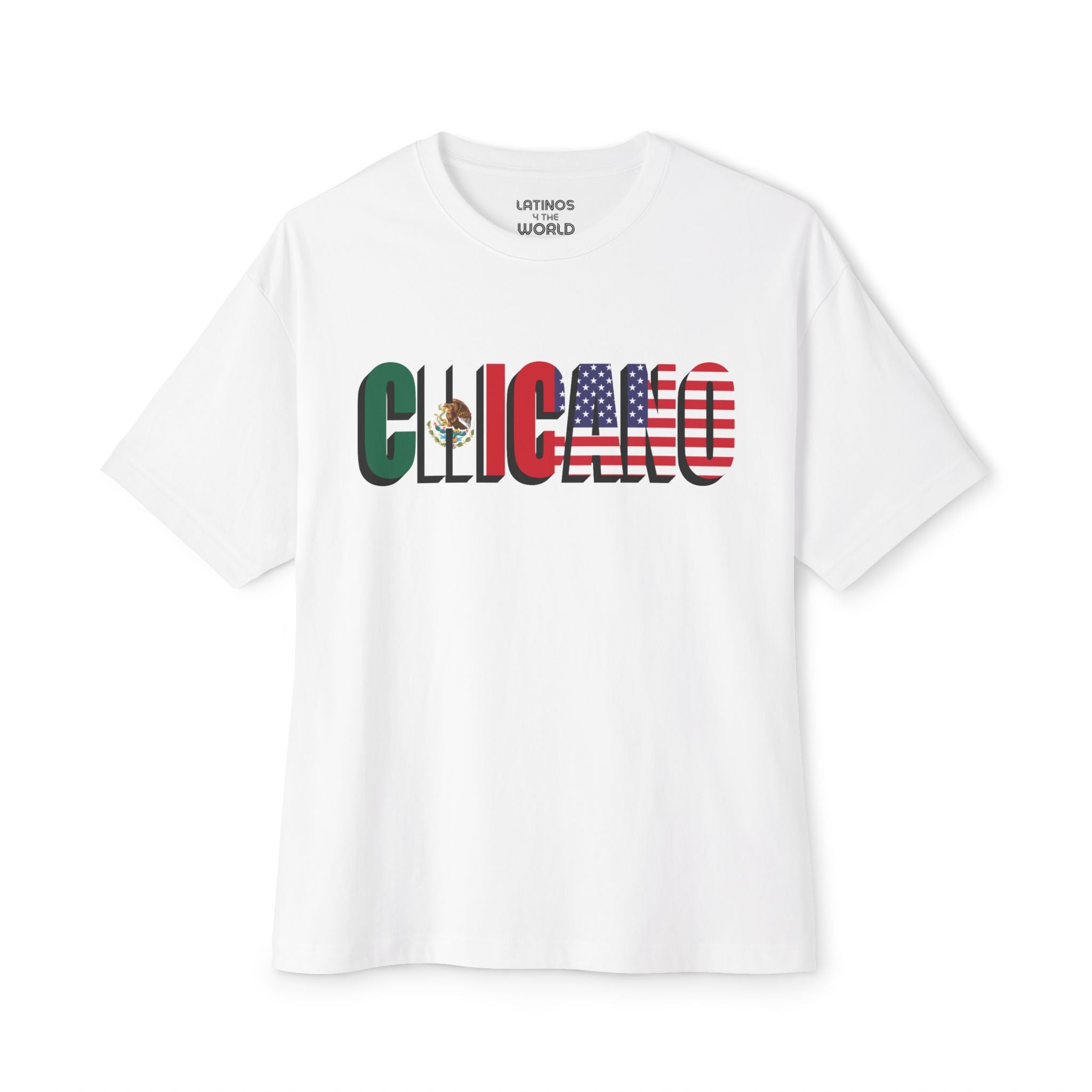 CHICANO Mexico + USA Flag T-shirt | 4th Of July | Funny Viral Latino Tees | Unisex - 3 Colors