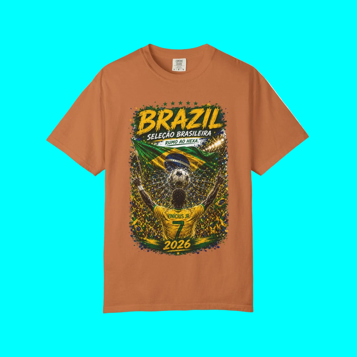 Viva BRAZIL Seleção Brasileira 2026 Soccer Fan T-shirt | World Knockout Rounds Viral Latino Tees | Heavyweight Cotton
