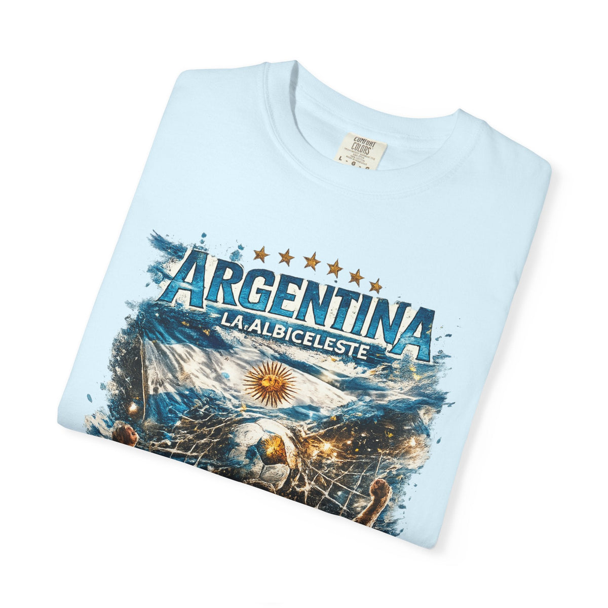 Viva Argentina LA ALBICELESTE 2026 Soccer Fan T-shirt | World Knockout Rounds Viral Latino Tees | Heavyweight Cotton