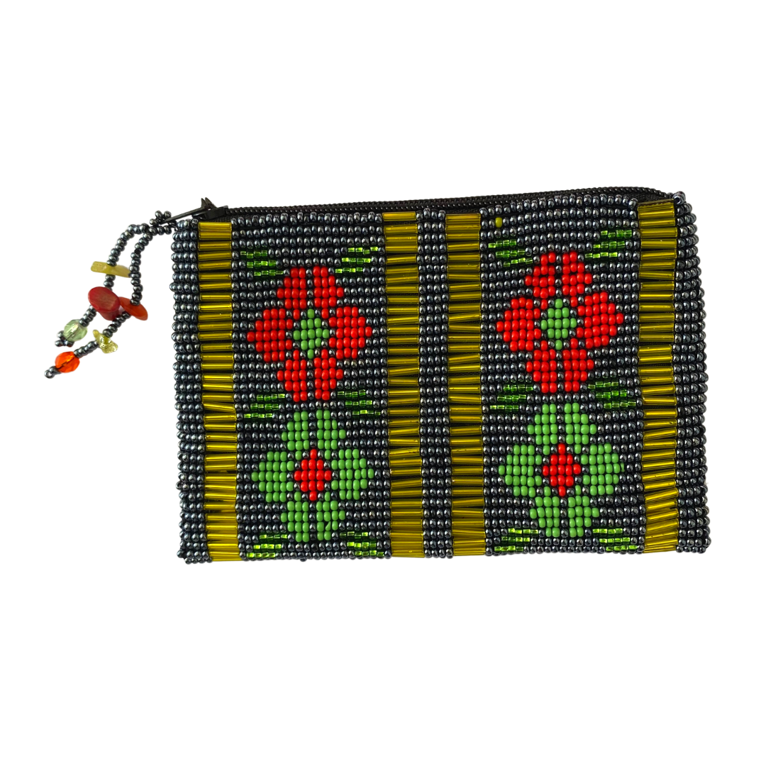 Monedero de Flores Pequeñas con Cuentas - Guatemala