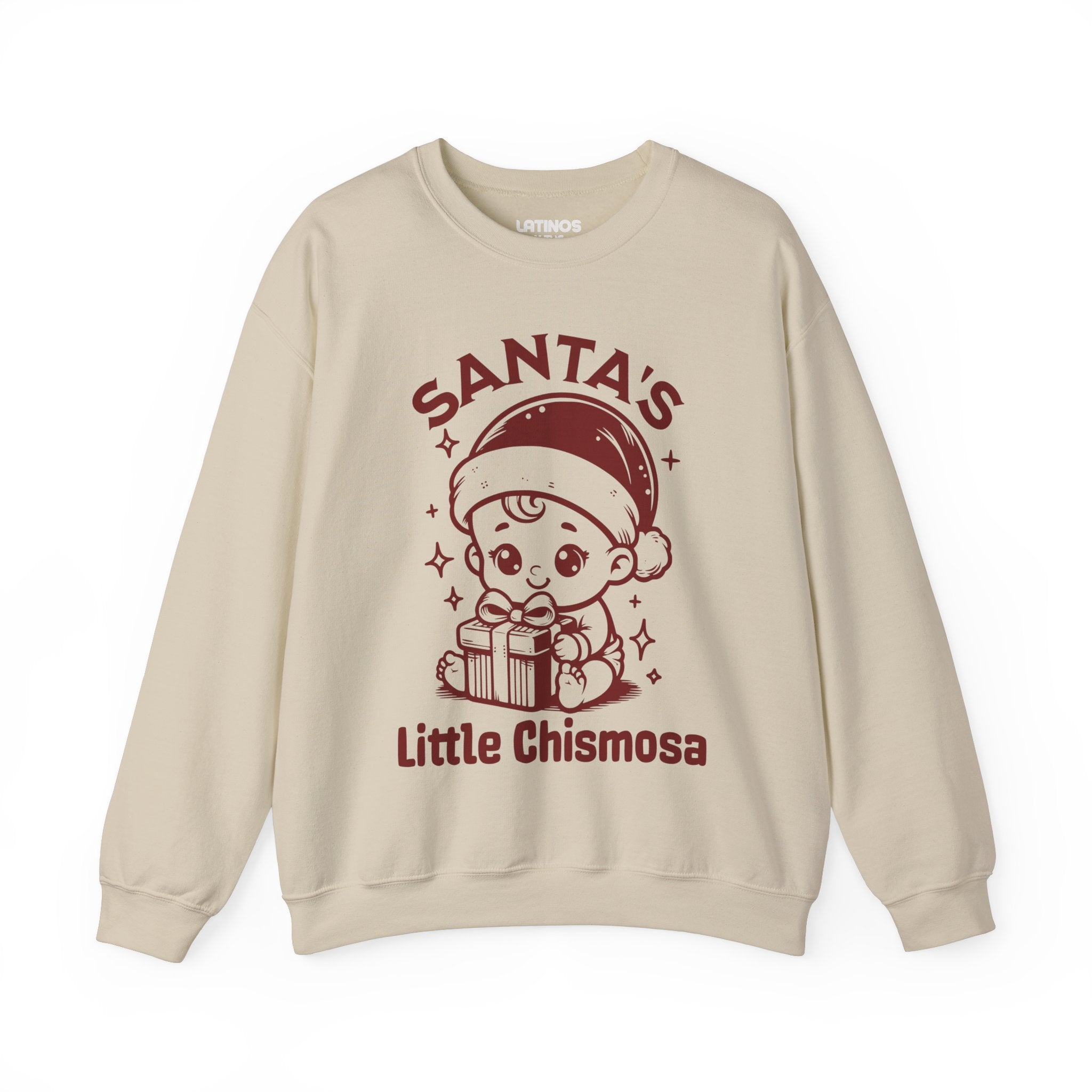 Sudadera divertida y cómoda de cuello redondo "La Chismosa Pequeña de Santa" para mujer | 3 colores