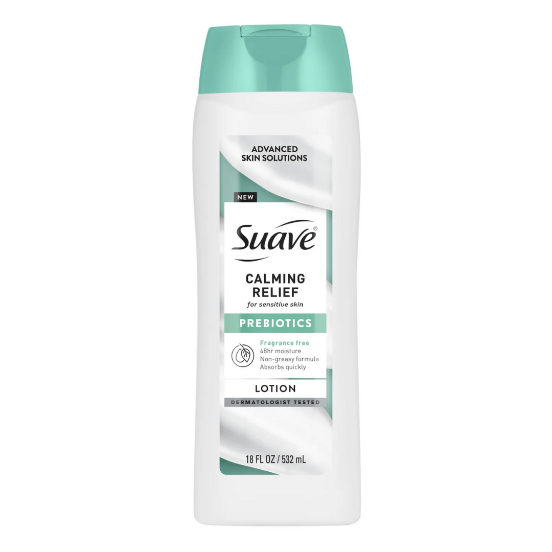 Suave Skin Solutions Loción Corporal Calmante con Prebióticos (18 fl oz)