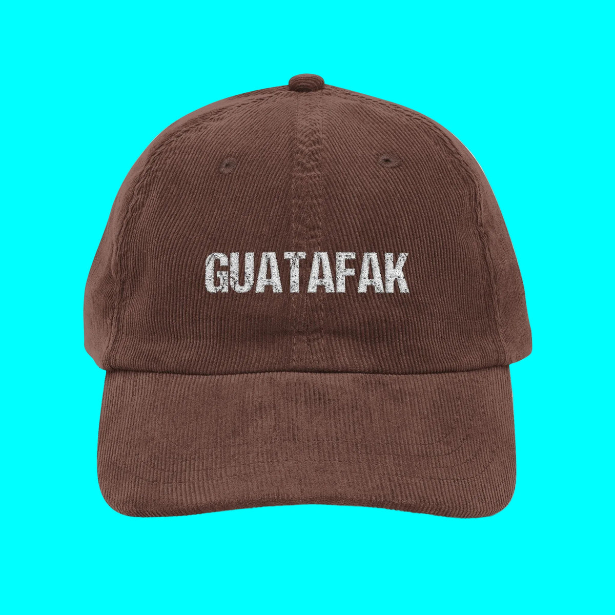 GUATAFAK 100% Corduroy Embroidered Dad Hat Cap | WTF Latino Slang | Adjustable Strap | Latino