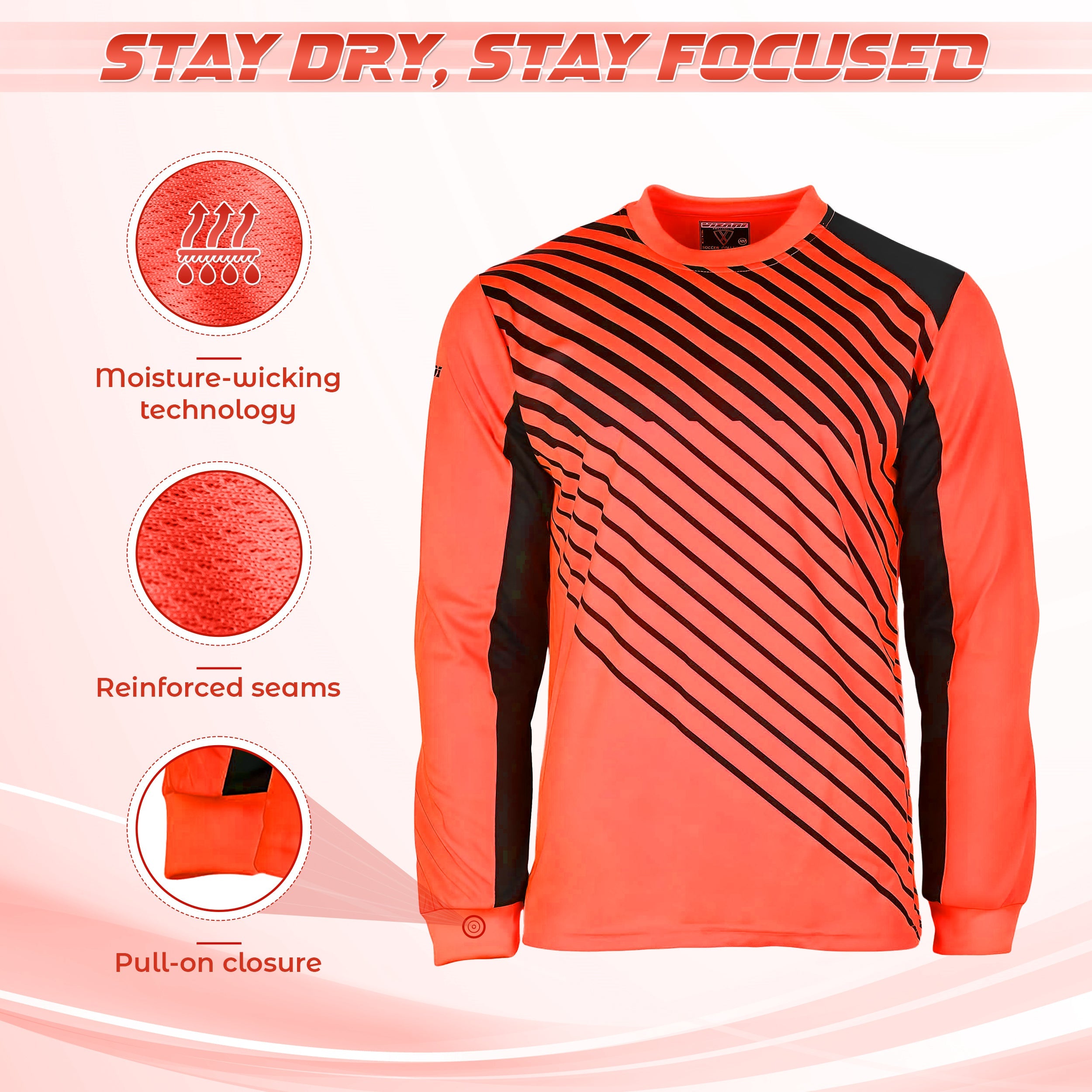 Arroyo Goalkeeping Jersey-Orange/Navy