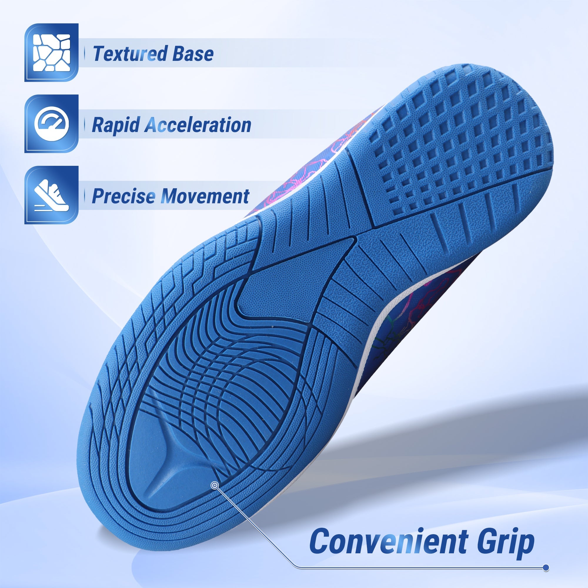 Zodiac Junior Indoor Soccer Shoes-Blue