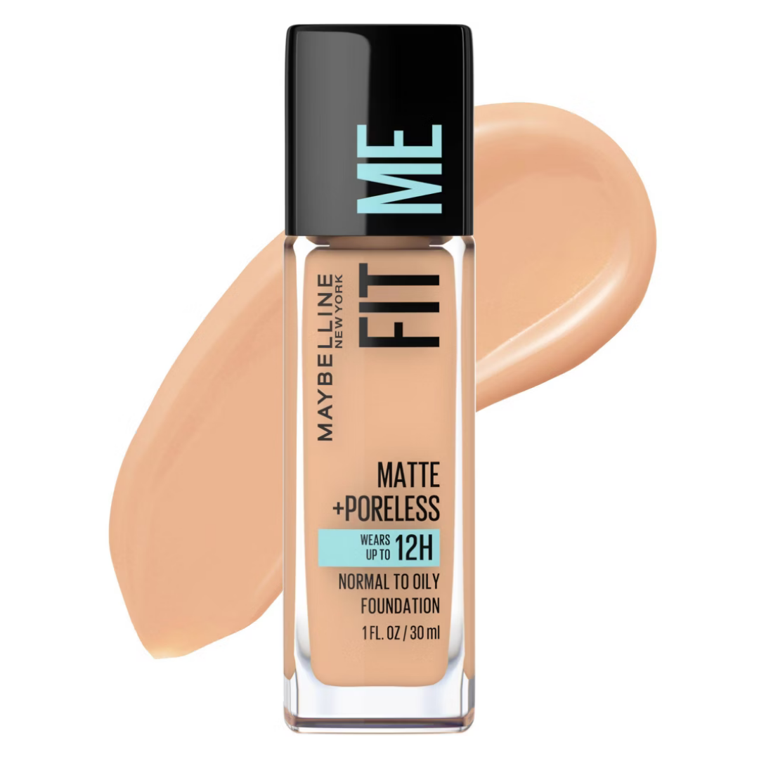 Base de Maquillaje Maybelline Fit Me Matte + Poreless Tono Buff Beige 130 (1oz)