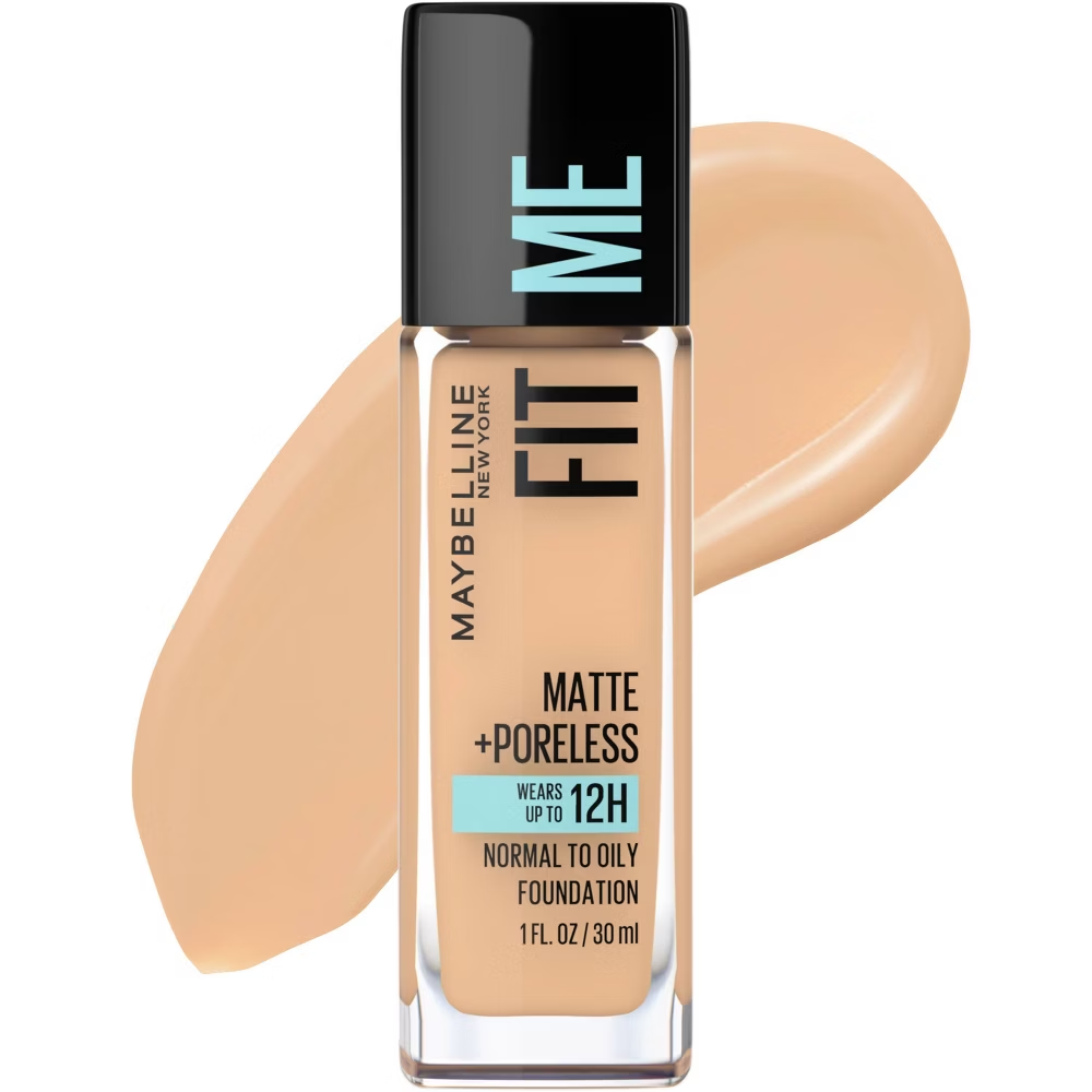 Maybelline Fit Me Base de Maquillaje Líquida sin Aceite Matte + Poreless (220 Beige Natural, 30 ml)