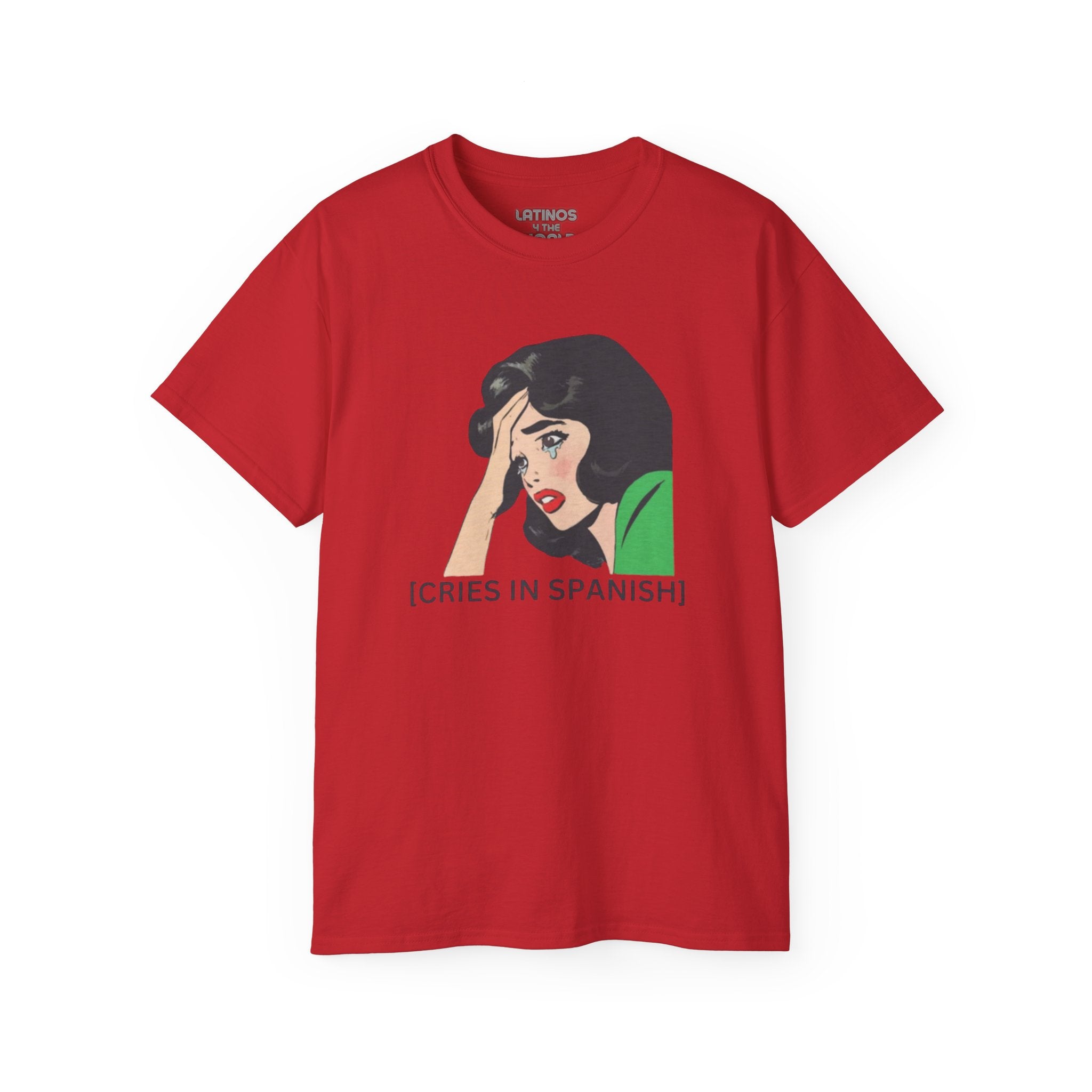 Camiseta de algodón grueso "Llora Telenovela en español" | 5 colores