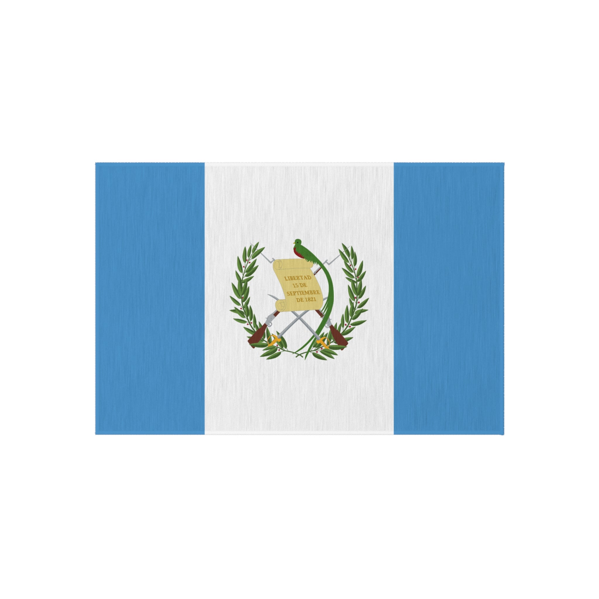Tapete Antideslizante para Exteriores Bandera de Guatemala | Villa Nueva | Mixco | Cobán | Chapín | 24"x36"