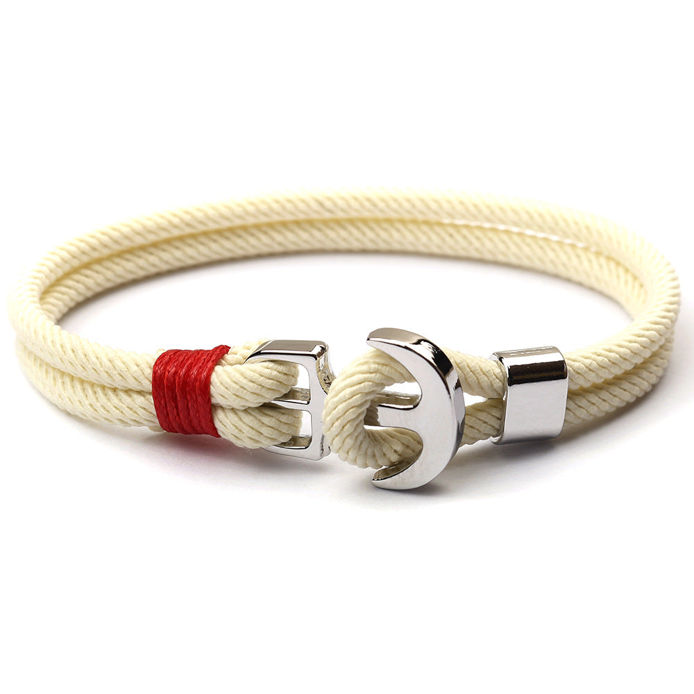 Amazing Multilayer Anchor Bracelets Charm Survival Rope Chain Fashion Jewelry Bracelet Men For Women Best Gift