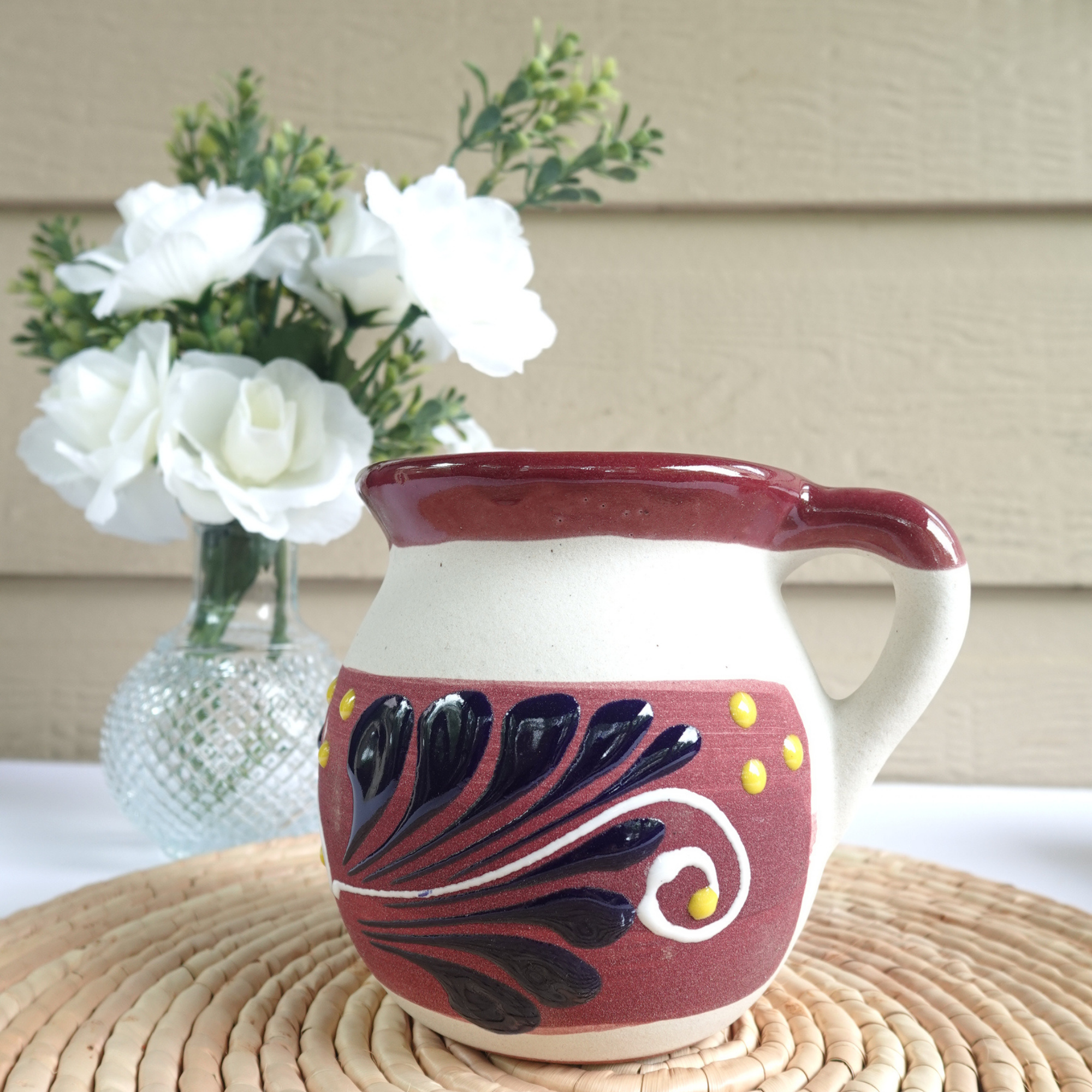 Handmade Mexican Clay Mug (Jarrito Style)